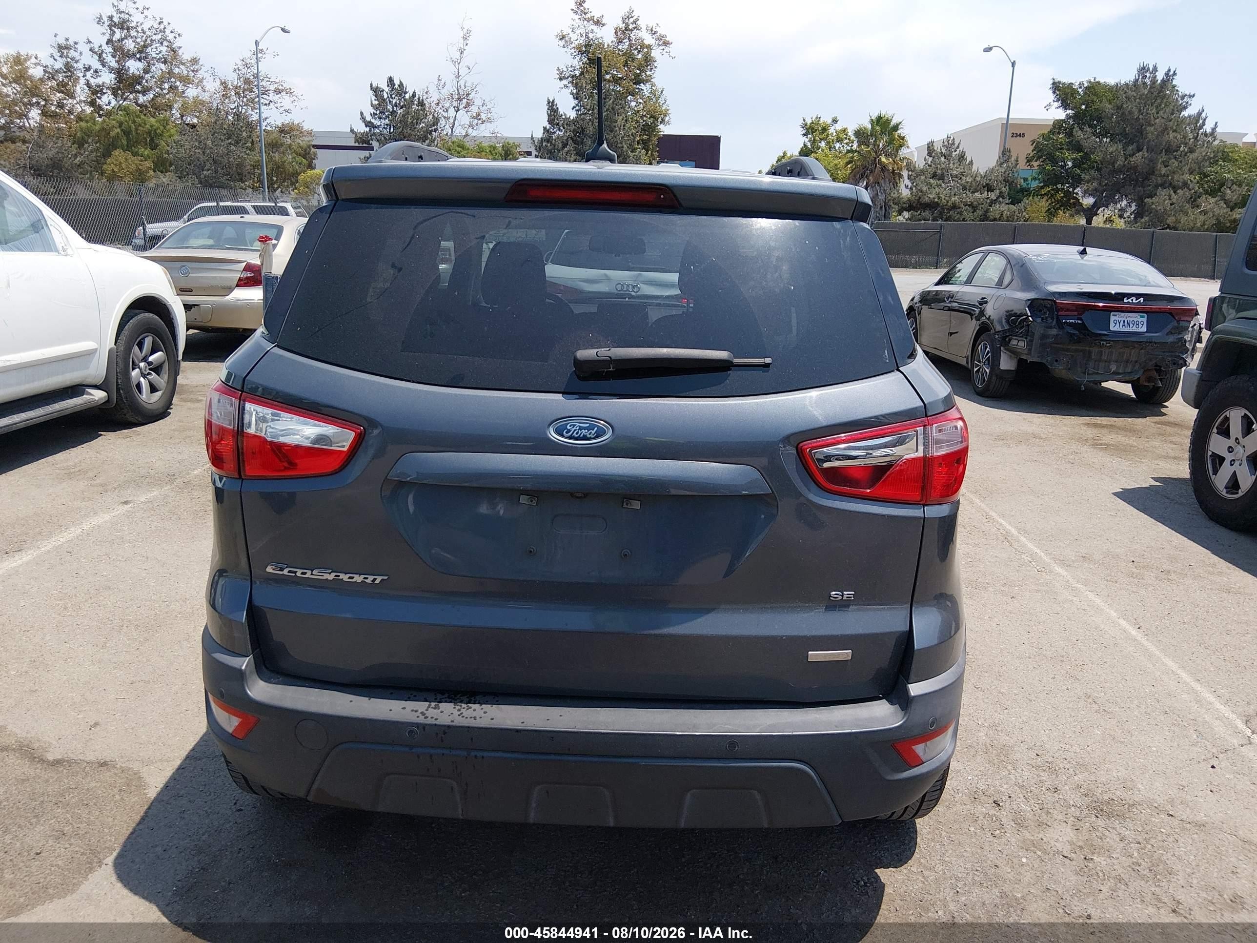 2019 Ford Ecosport Se Gray vin: MAJ3S2GE2KC256975