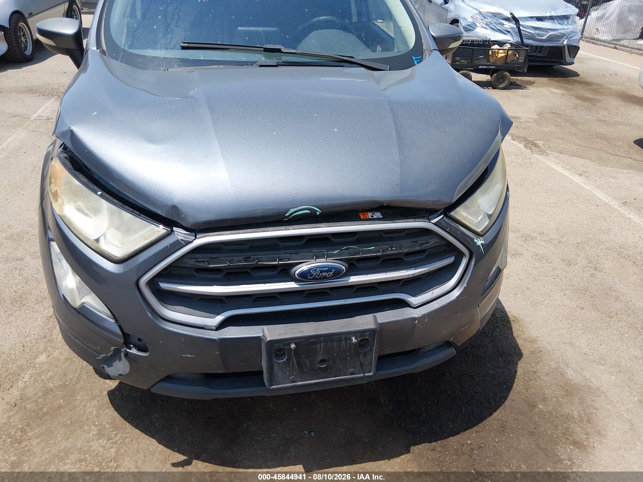 2019 Ford Ecosport Se Gray vin: MAJ3S2GE2KC256975
