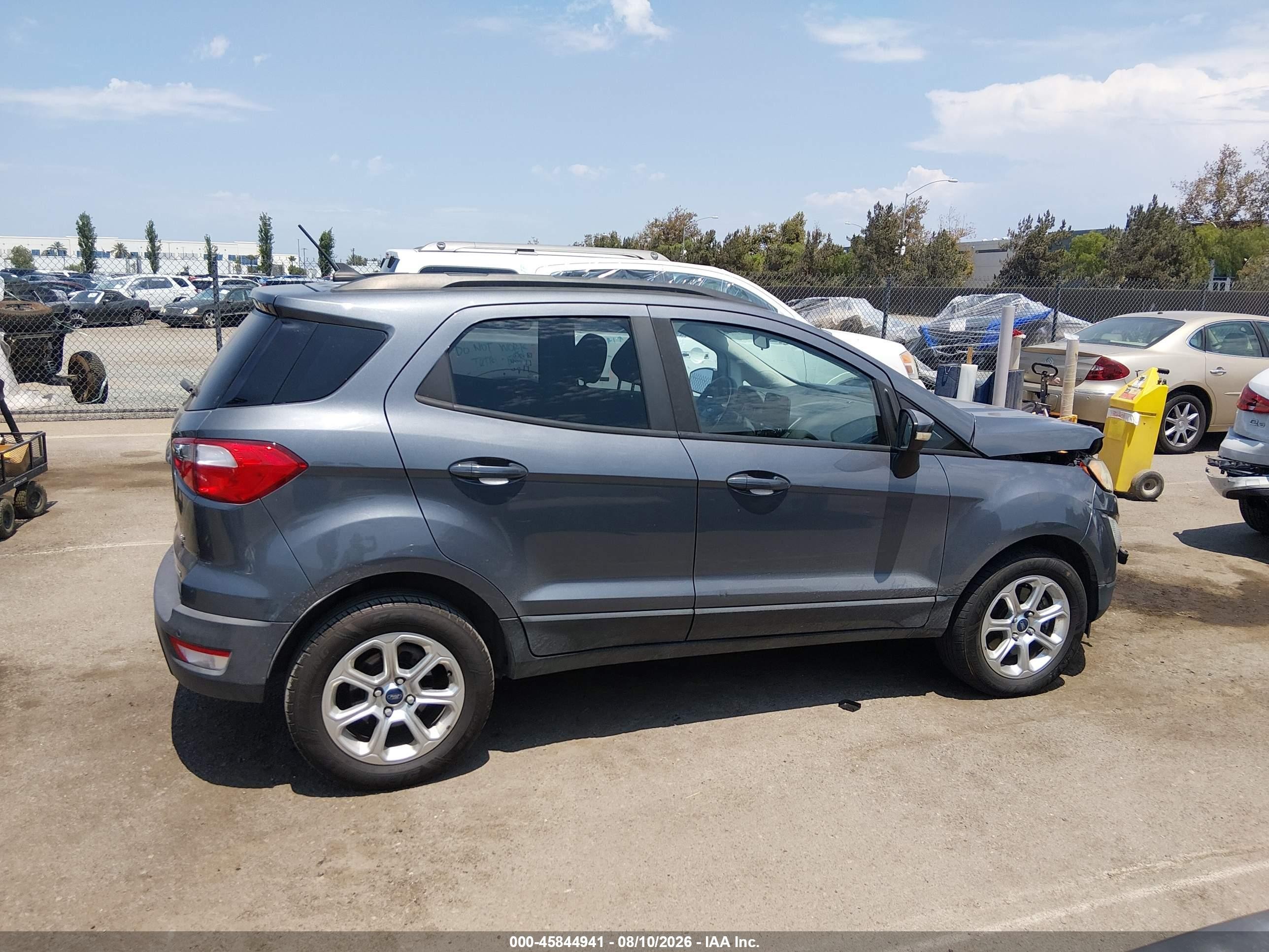 2019 Ford Ecosport Se Gray vin: MAJ3S2GE2KC256975