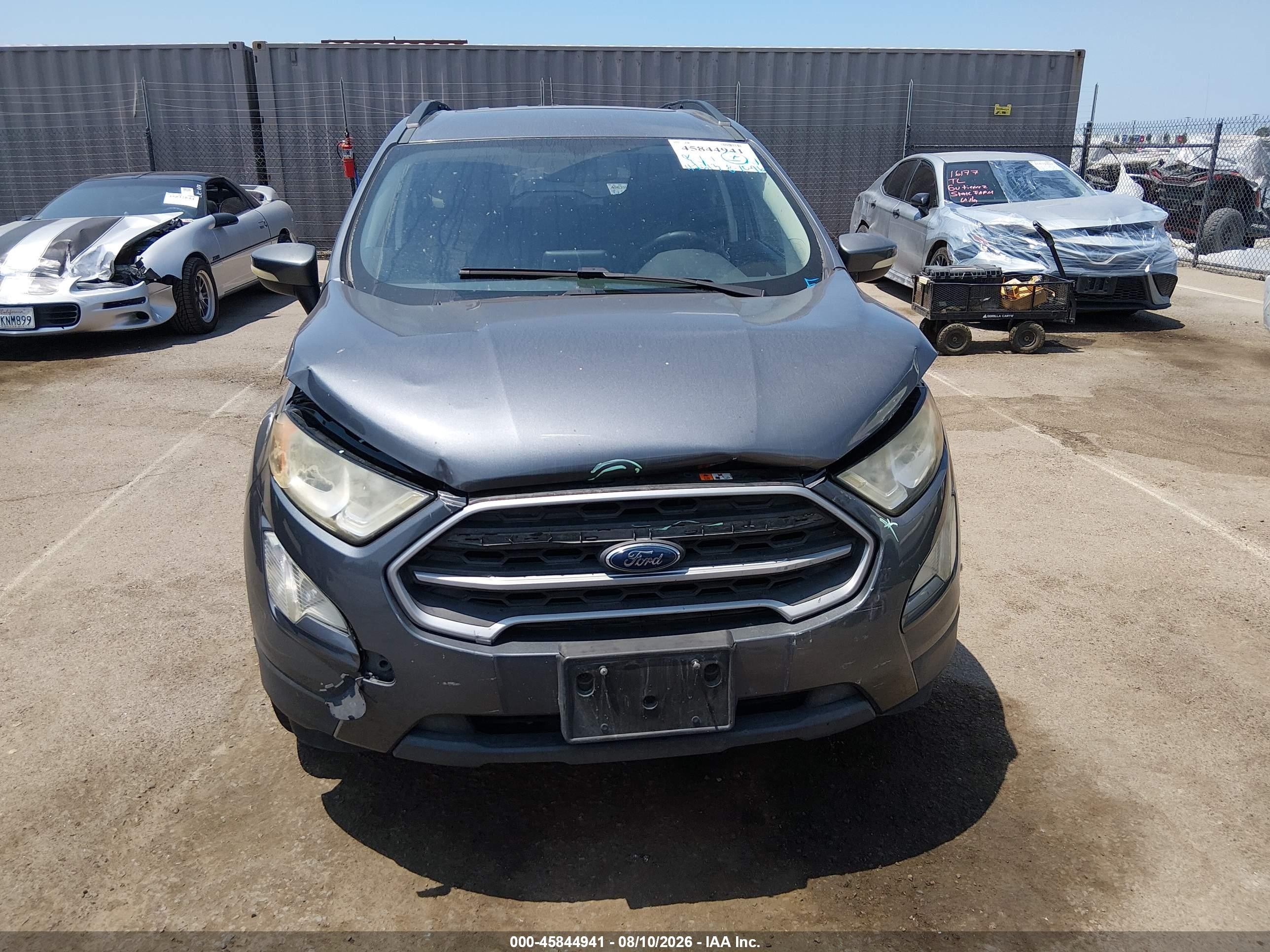 2019 Ford Ecosport Se Gray vin: MAJ3S2GE2KC256975