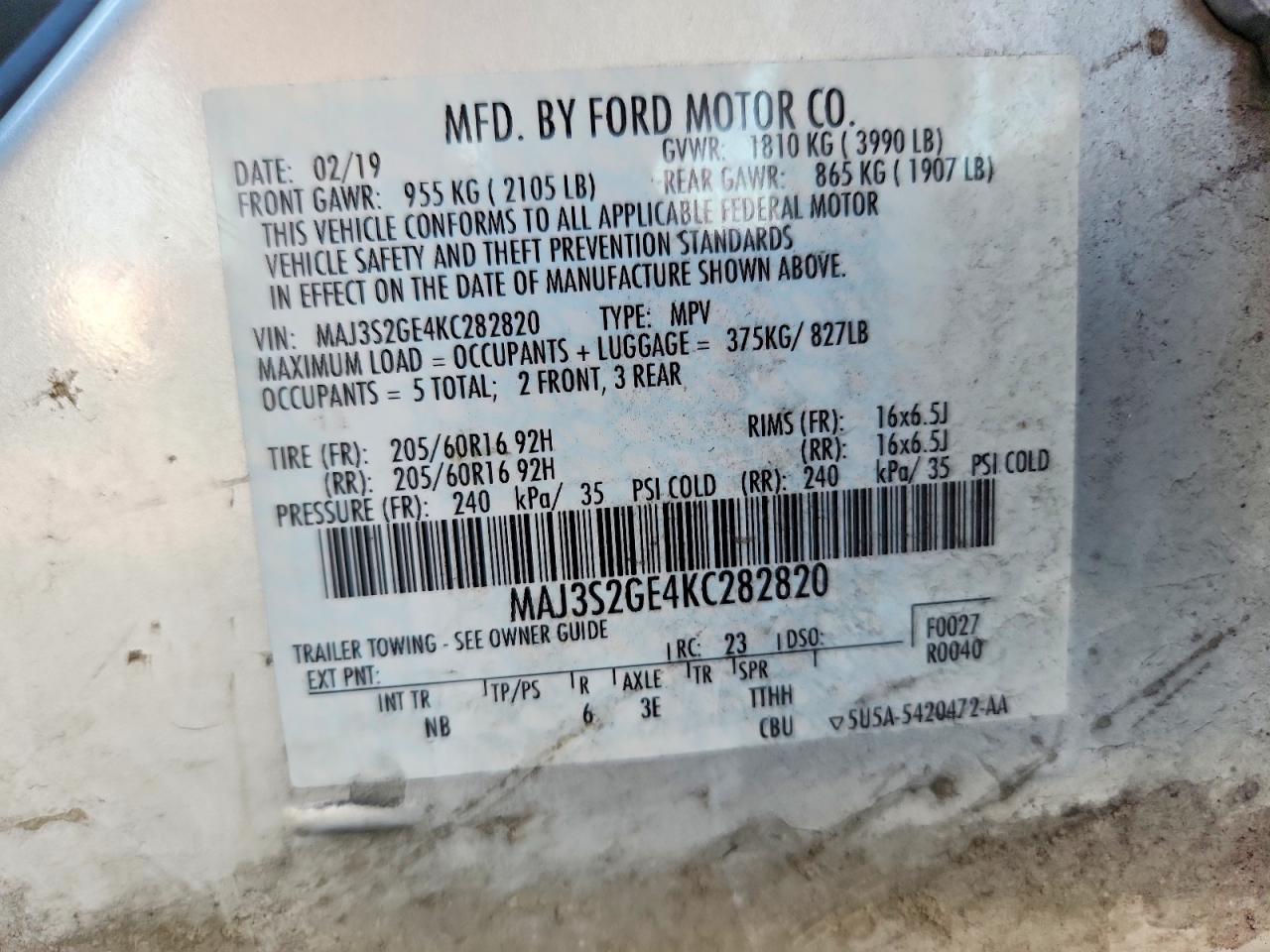 2019 Ford Ecosport Se Серебряный vin: MAJ3S2GE4KC282820
