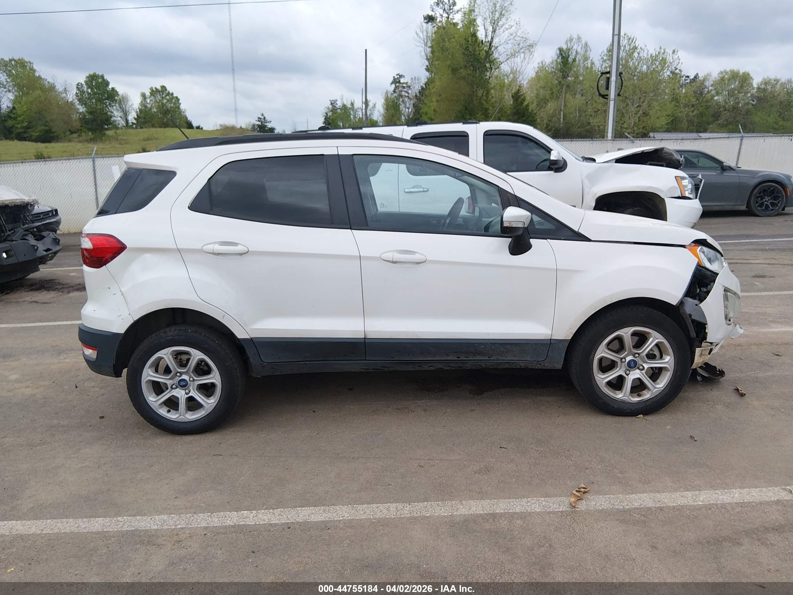2020 Ford Ecosport Se Белый vin: MAJ3S2GE4LC336831