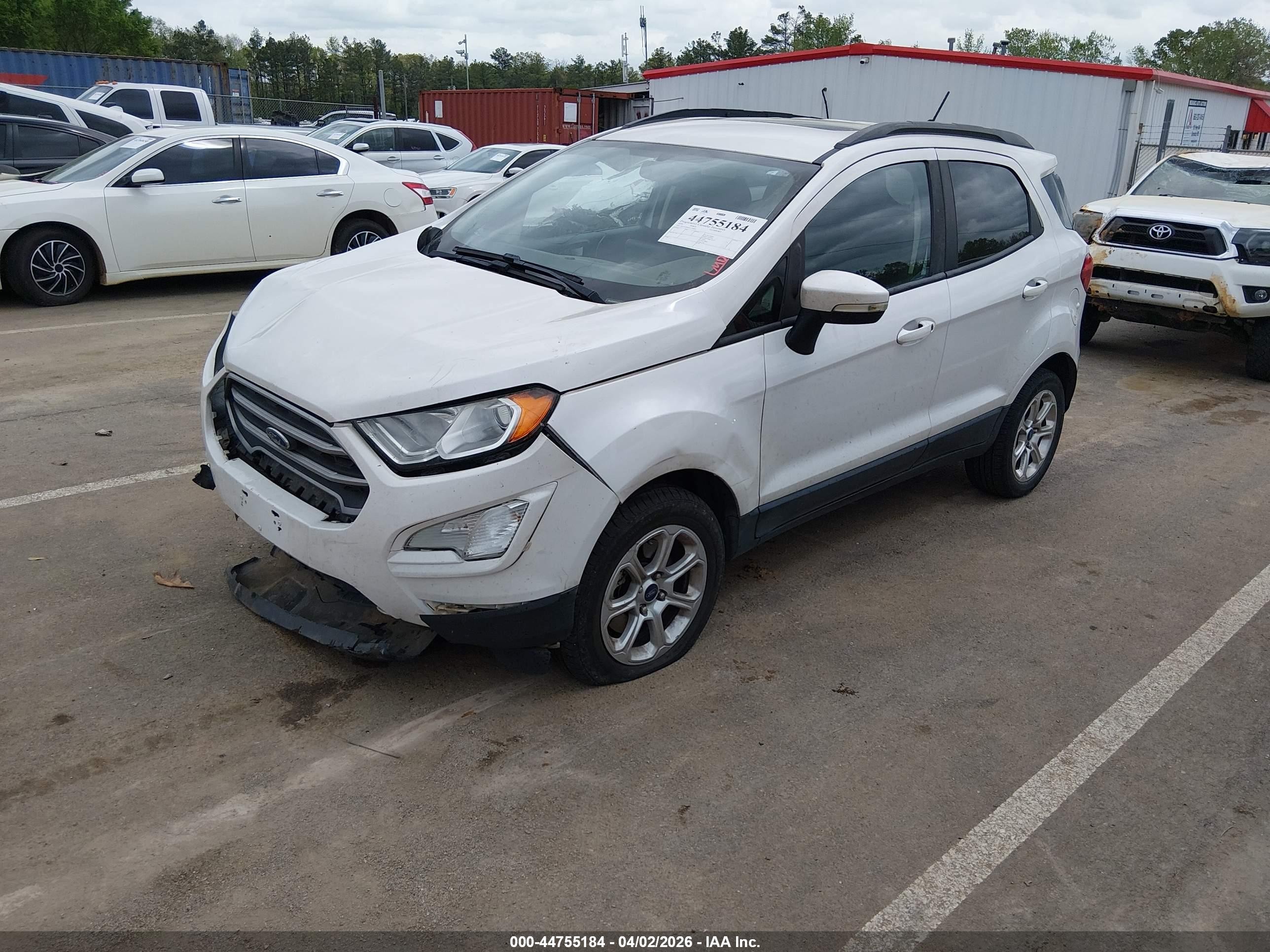 2020 Ford Ecosport Se Белый vin: MAJ3S2GE4LC336831