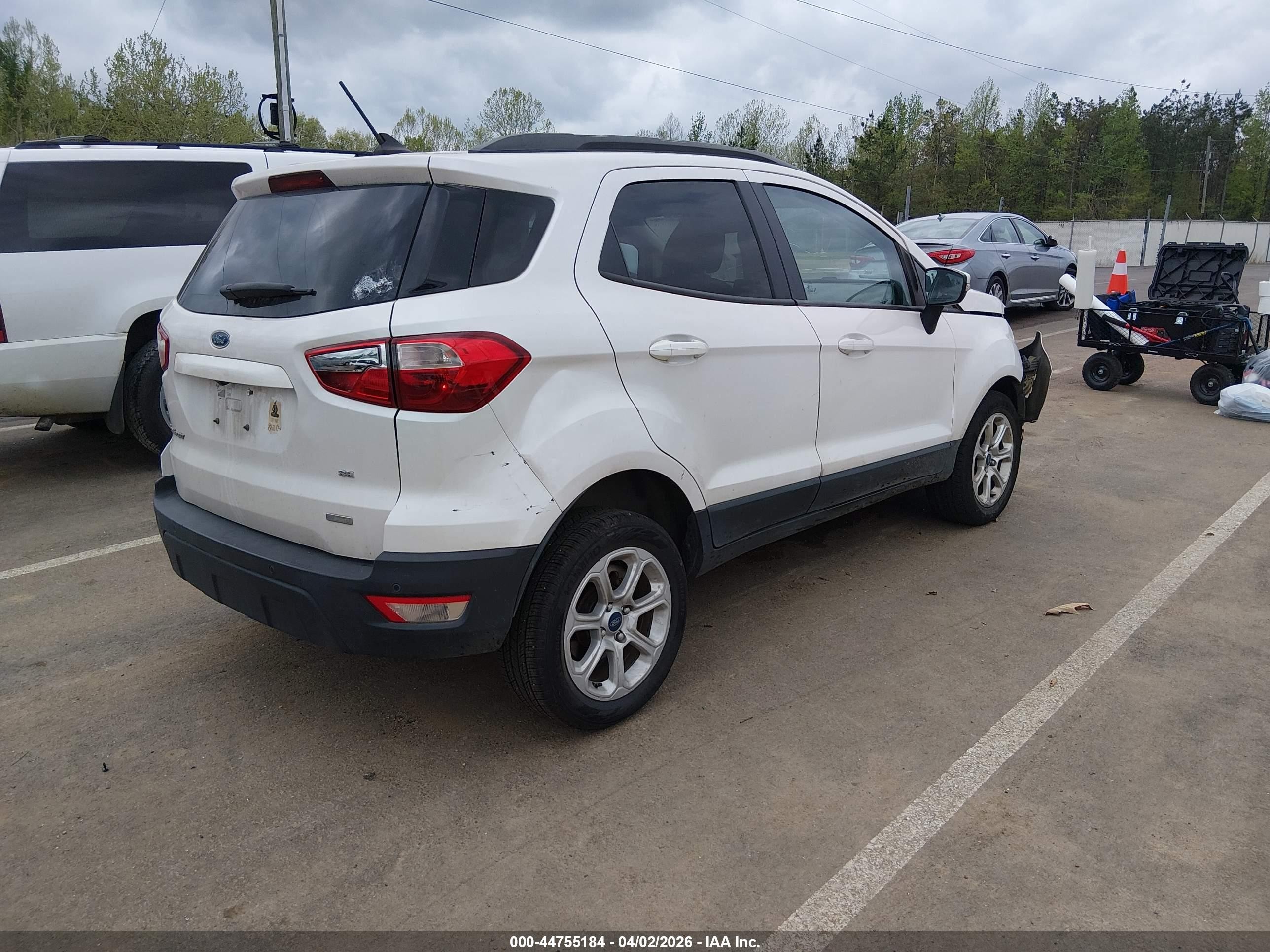 2020 Ford Ecosport Se Белый vin: MAJ3S2GE4LC336831