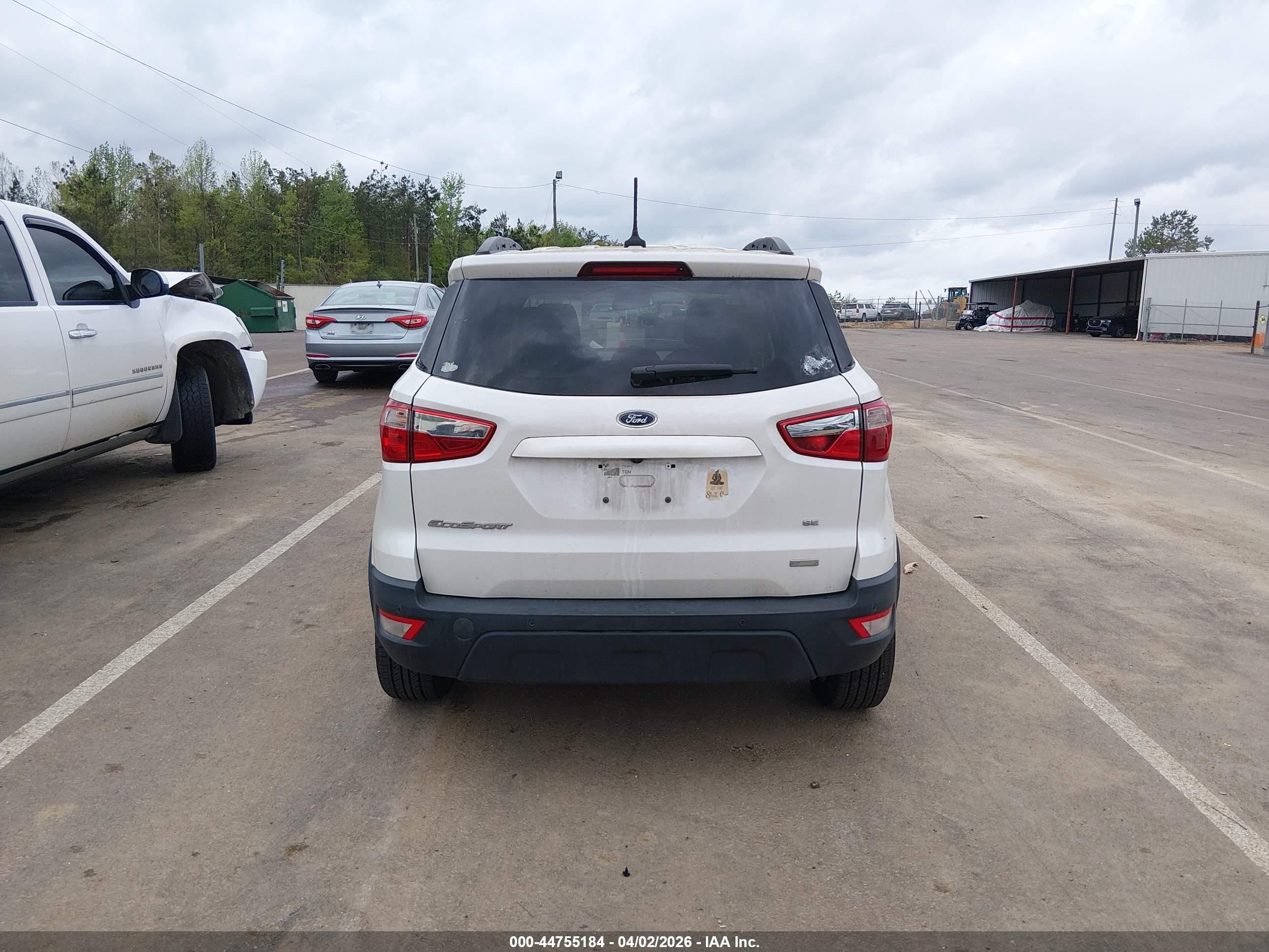 2020 Ford Ecosport Se Белый vin: MAJ3S2GE4LC336831