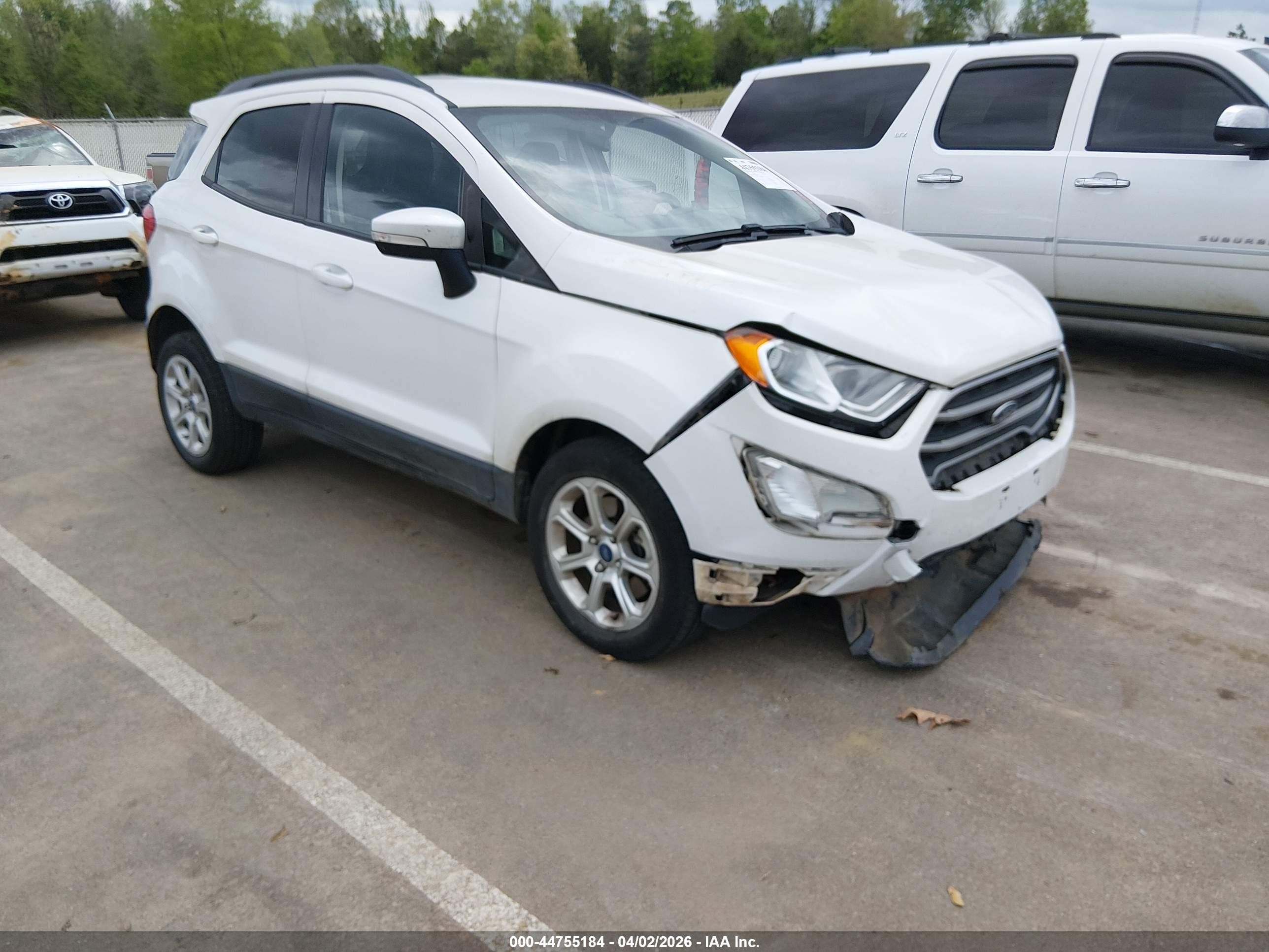 2020 Ford Ecosport Se Белый vin: MAJ3S2GE4LC336831