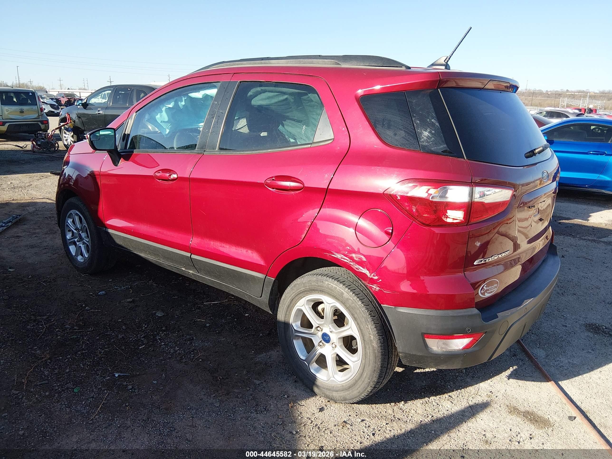 2021 Ford Ecosport Se Red vin: MAJ3S2GE4MC452208