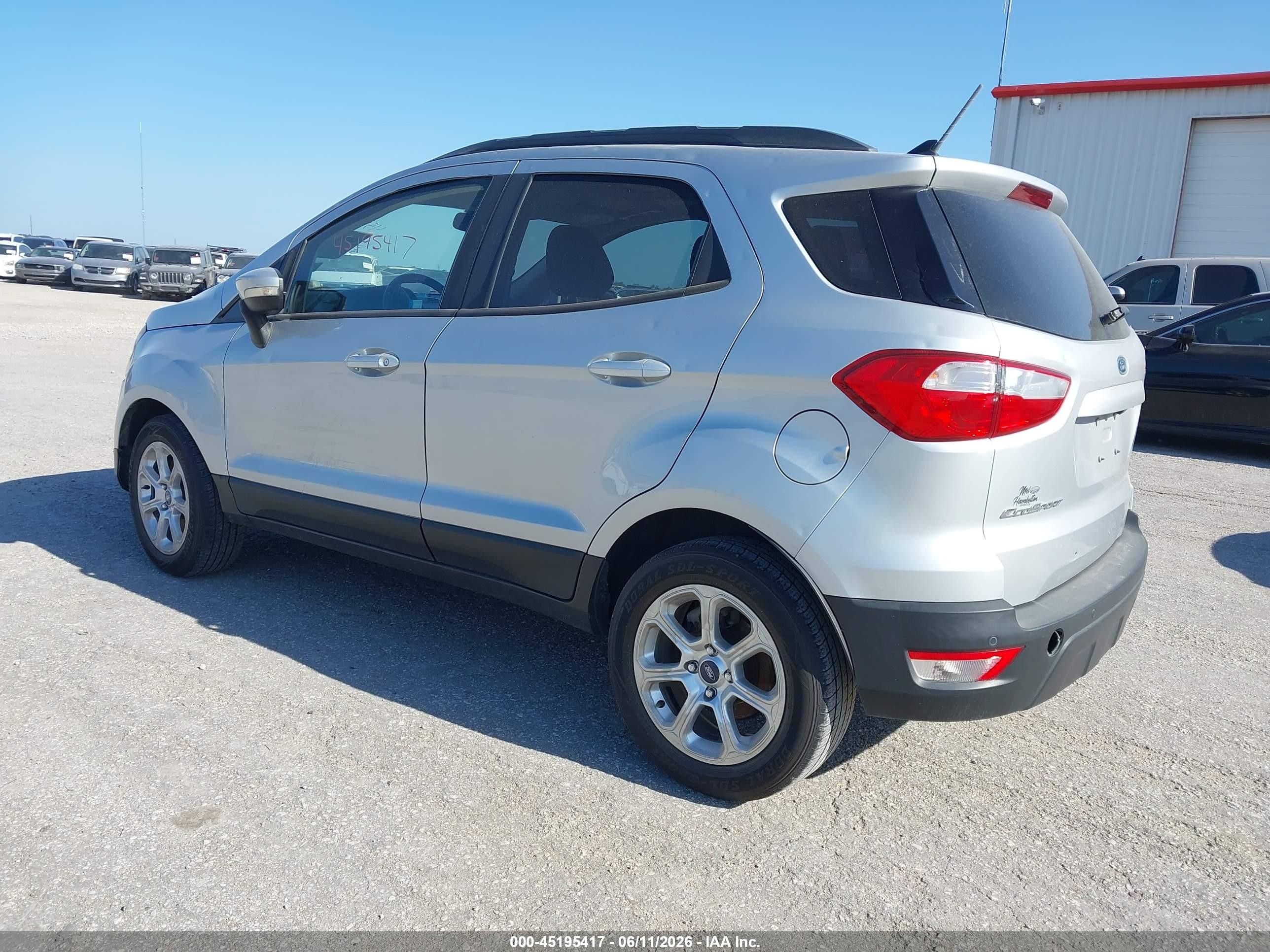 2019 Ford Ecosport Se Silver vin: MAJ3S2GE5KC273446