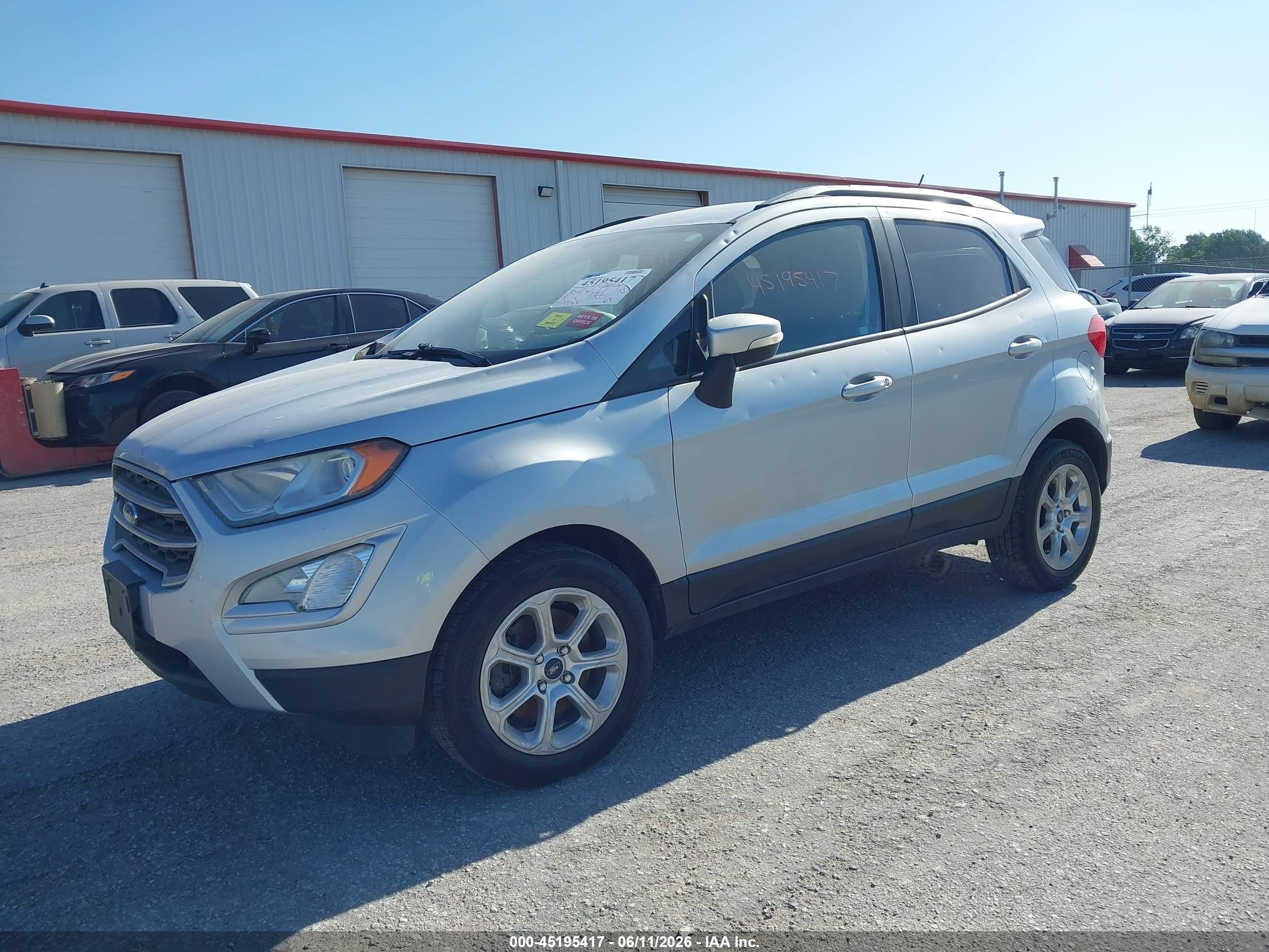 2019 Ford Ecosport Se Silver vin: MAJ3S2GE5KC273446