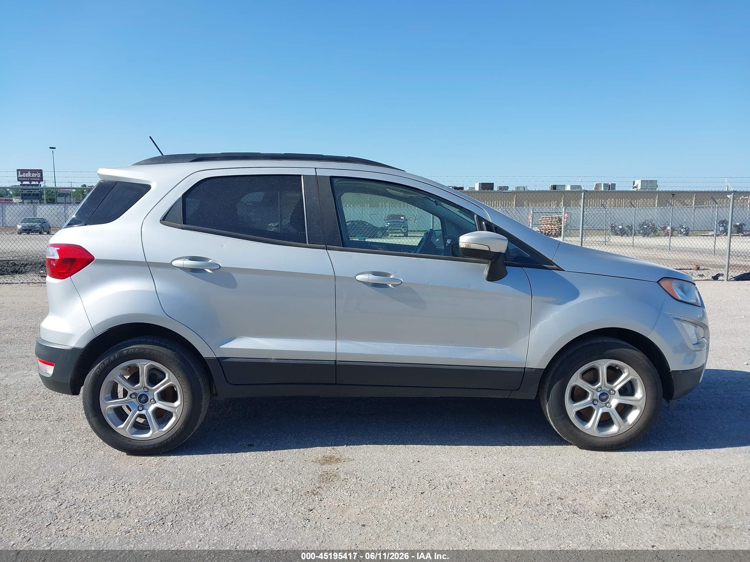 2019 Ford Ecosport Se Silver vin: MAJ3S2GE5KC273446