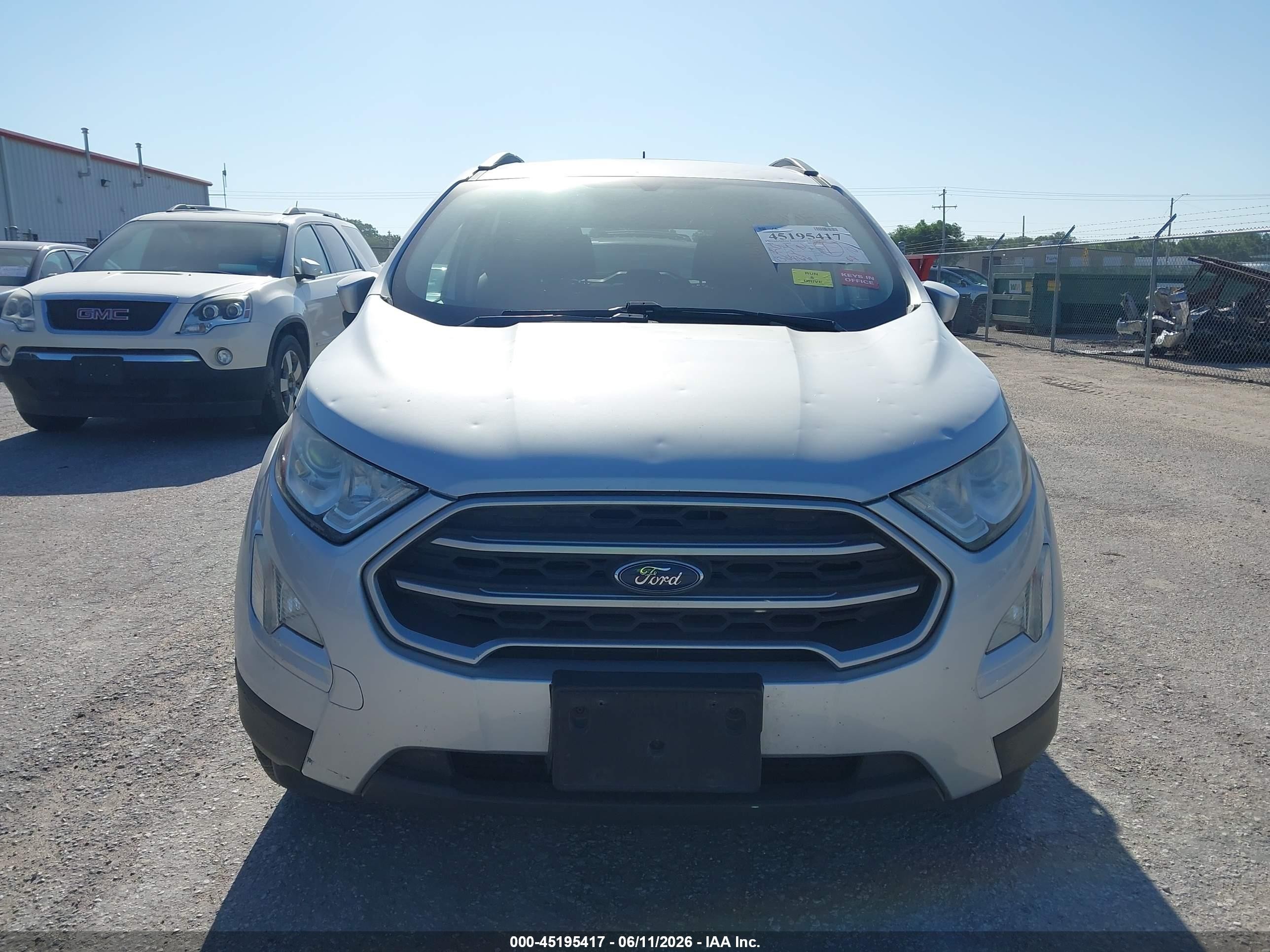 2019 Ford Ecosport Se Silver vin: MAJ3S2GE5KC273446