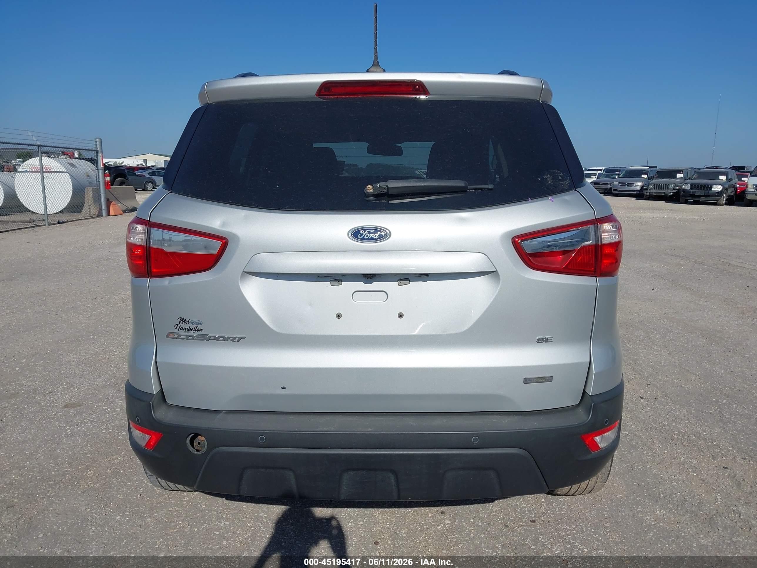 2019 Ford Ecosport Se Silver vin: MAJ3S2GE5KC273446