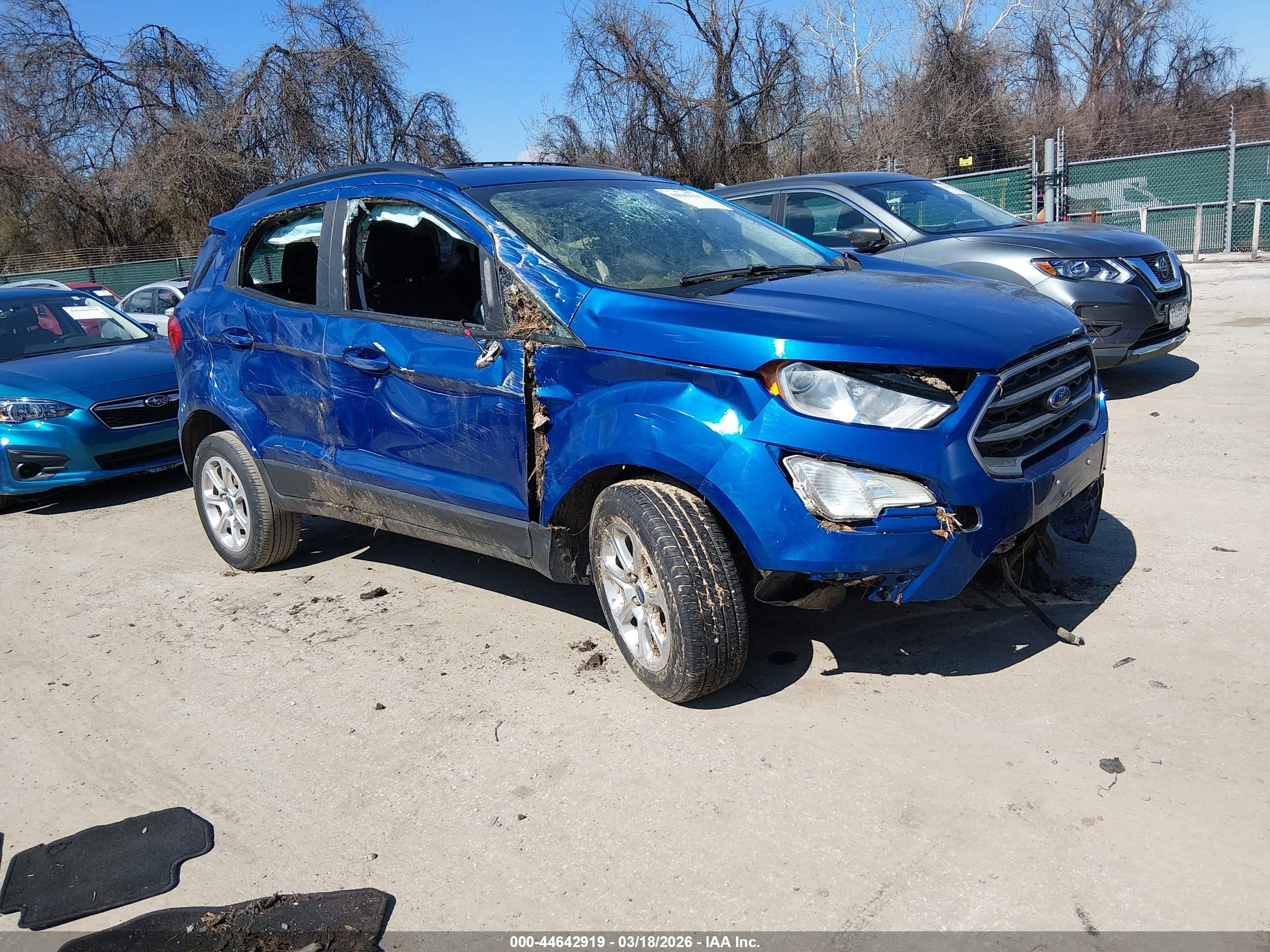 2020 Ford Ecosport Se Blue vin: MAJ3S2GE6LC350844