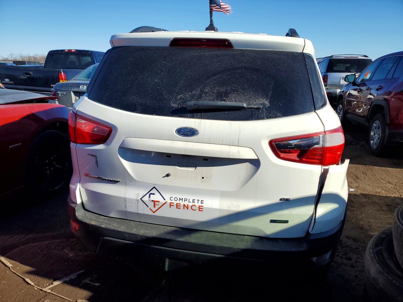 2019 Ford Ecosport Se White vin: MAJ3S2GE8KC266748