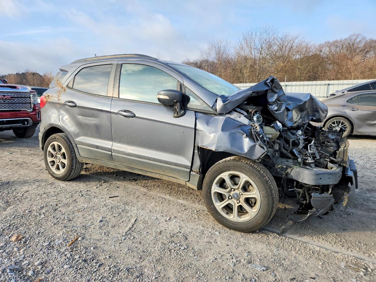 2019 Ford Ecosport Se Gray vin: MAJ3S2GEXKC296978