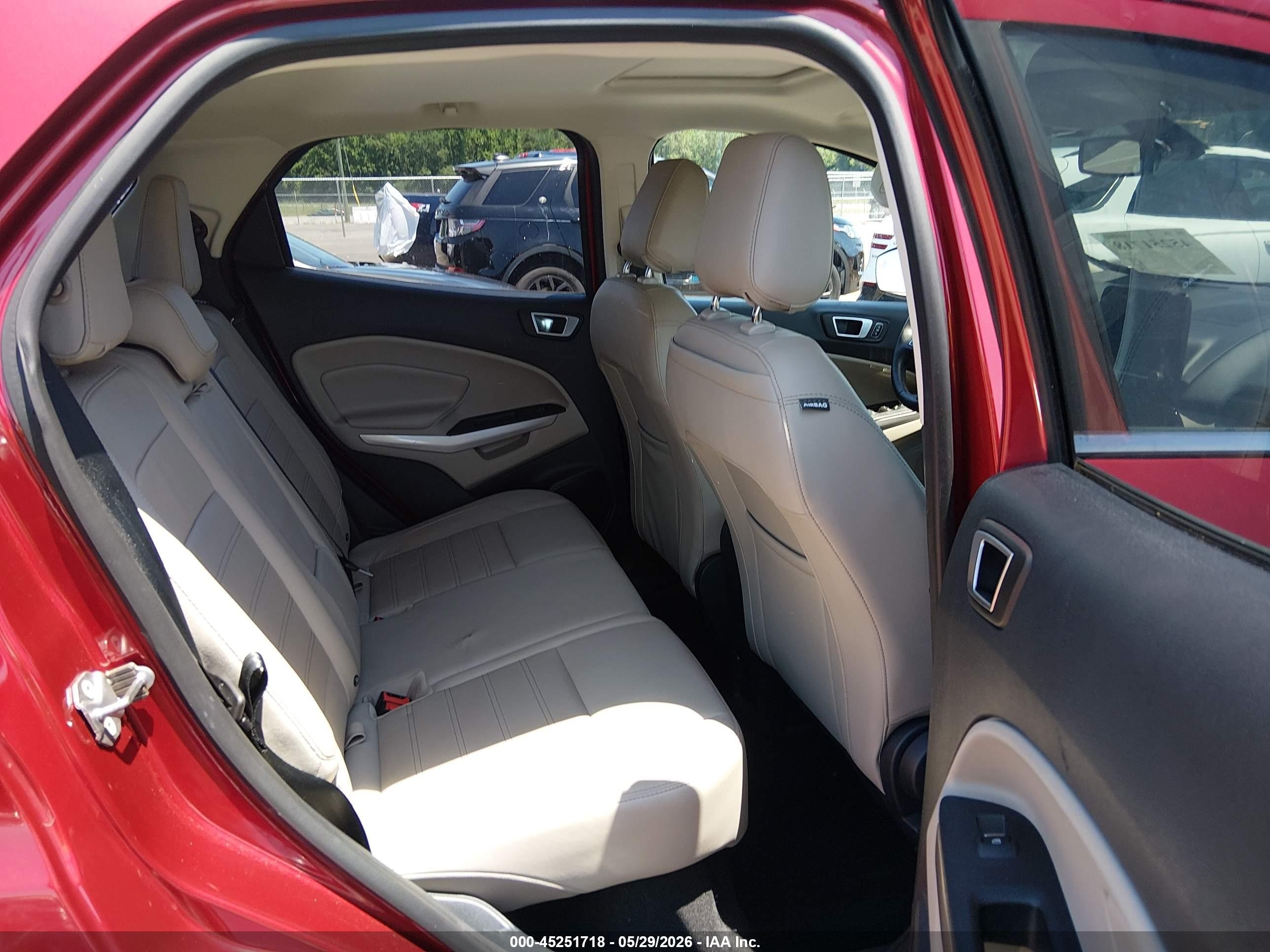 2019 Ford Ecosport Titanium Red vin: MAJ3S2KE8KC309721