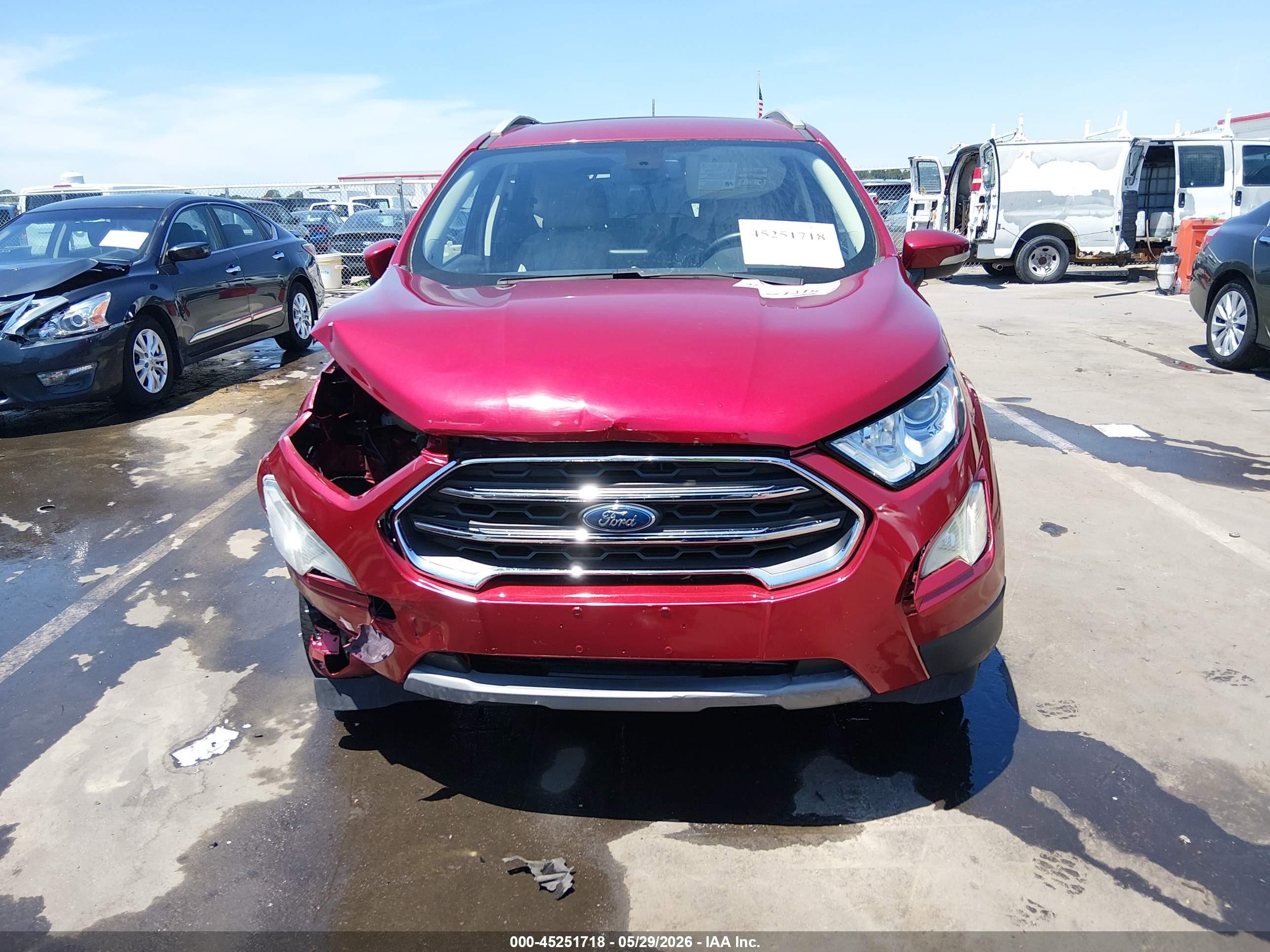 2019 Ford Ecosport Titanium Red vin: MAJ3S2KE8KC309721