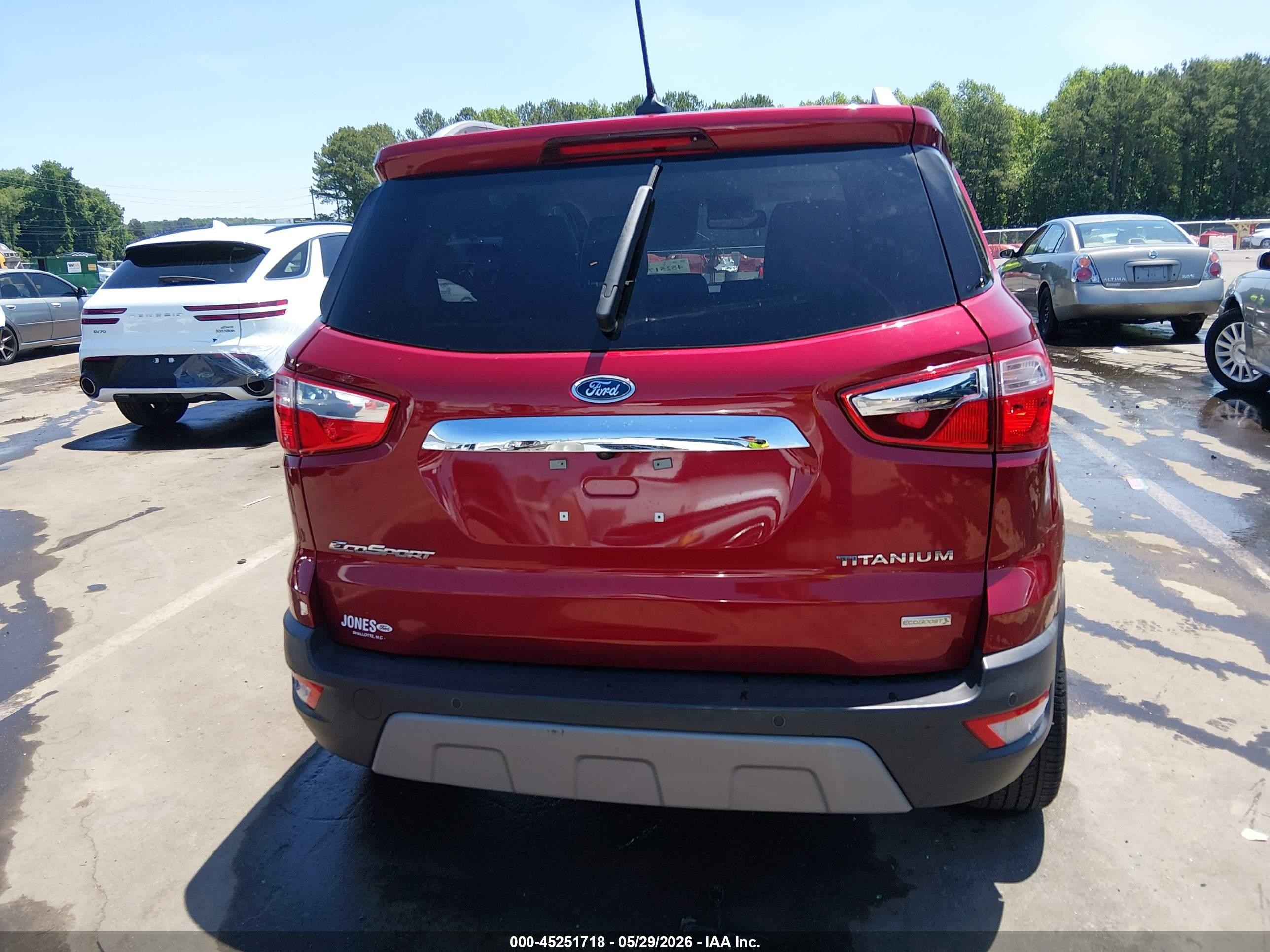 2019 Ford Ecosport Titanium Red vin: MAJ3S2KE8KC309721