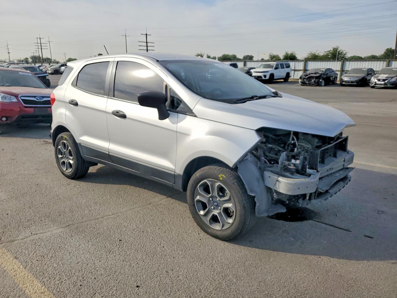 2018 Ford Ecosport S Silver vin: MAJ6P1SL0JC207755