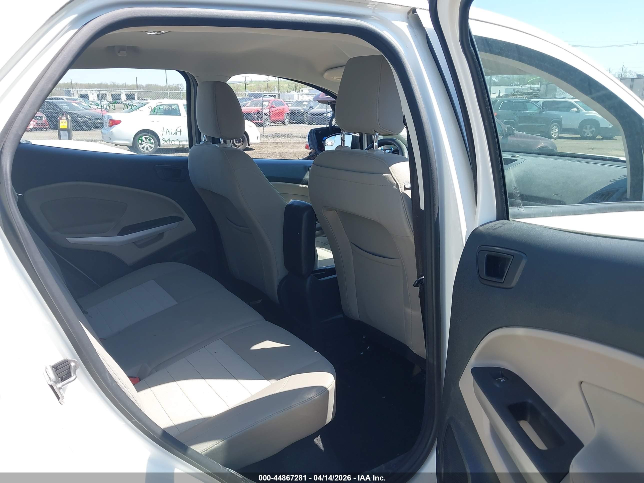 2018 Ford Ecosport S White vin: MAJ6P1SL4JC187770