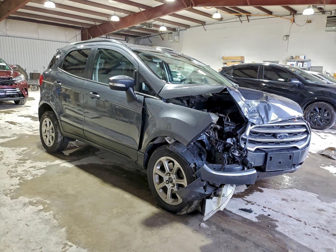 2018 Ford Ecosport Se Gray vin: MAJ6P1UL0JC162636