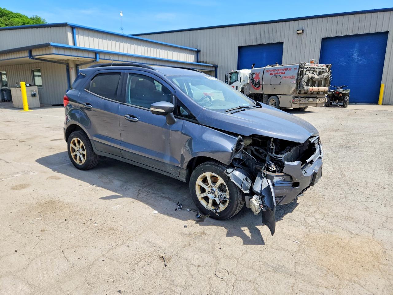 2018 Ford Ecosport Se Gray vin: MAJ6P1UL5JC248329
