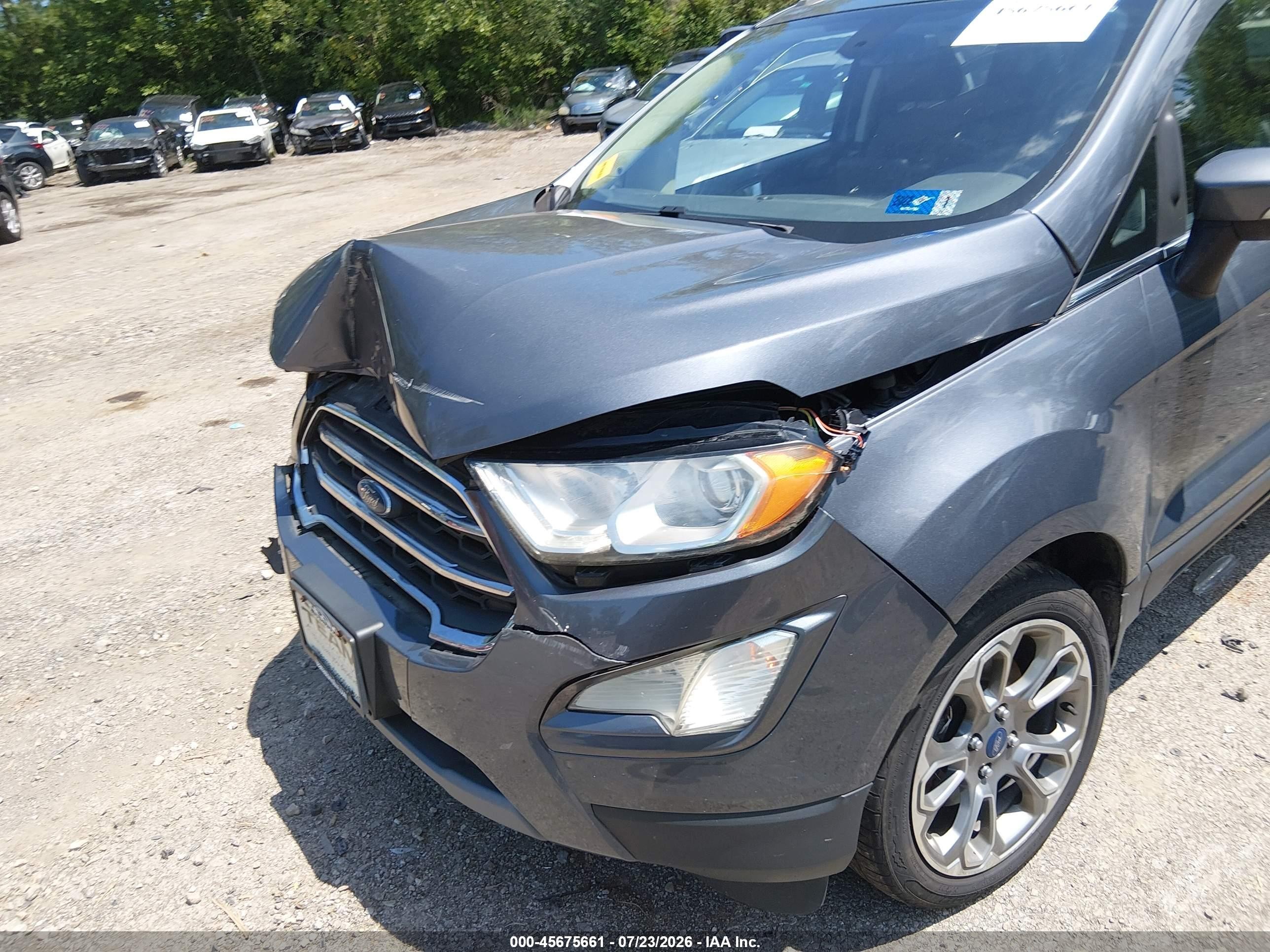 2018 Ford Ecosport Titanium Gray vin: MAJ6P1WL5JC159258