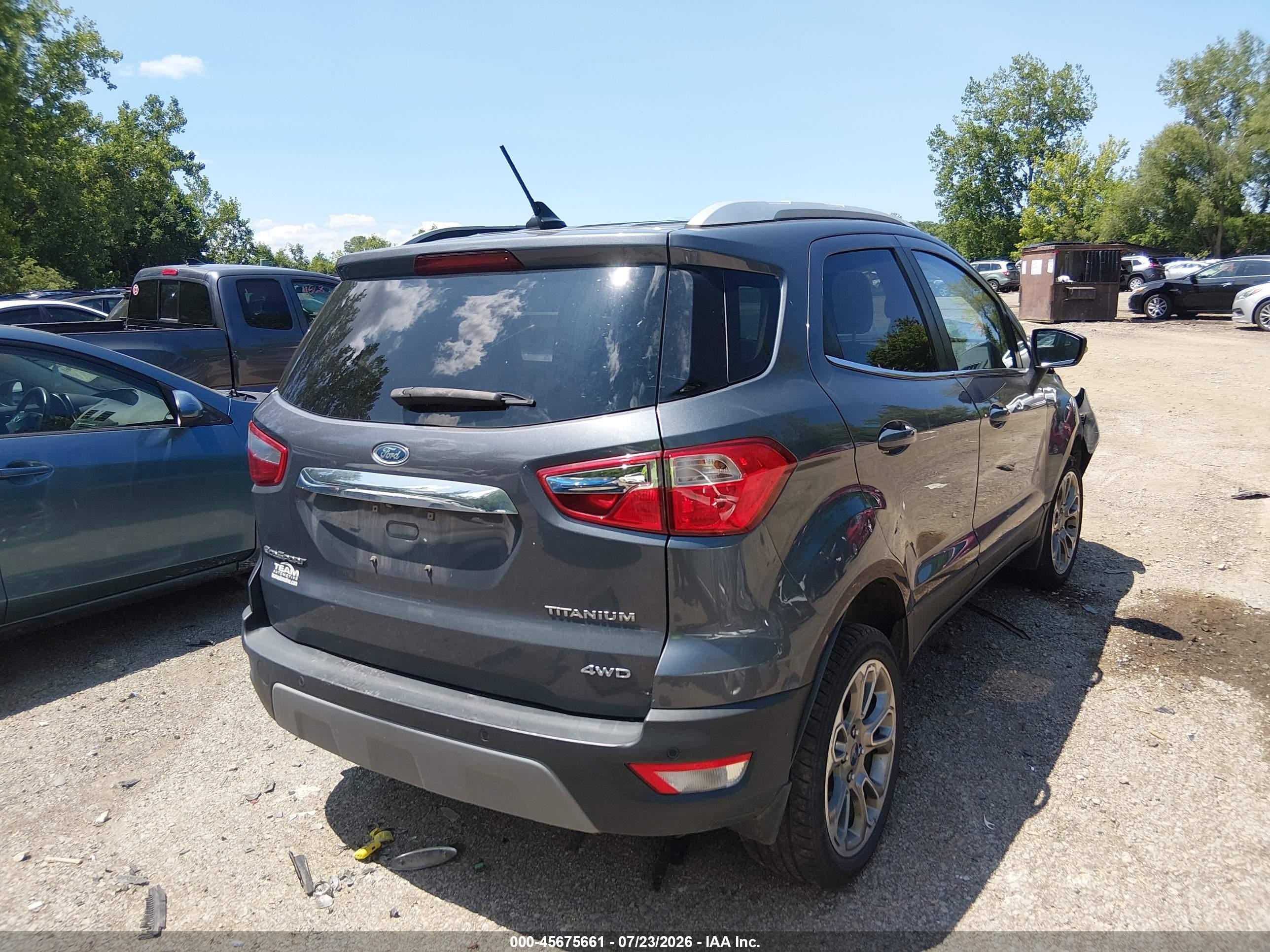 2018 Ford Ecosport Titanium Gray vin: MAJ6P1WL5JC159258