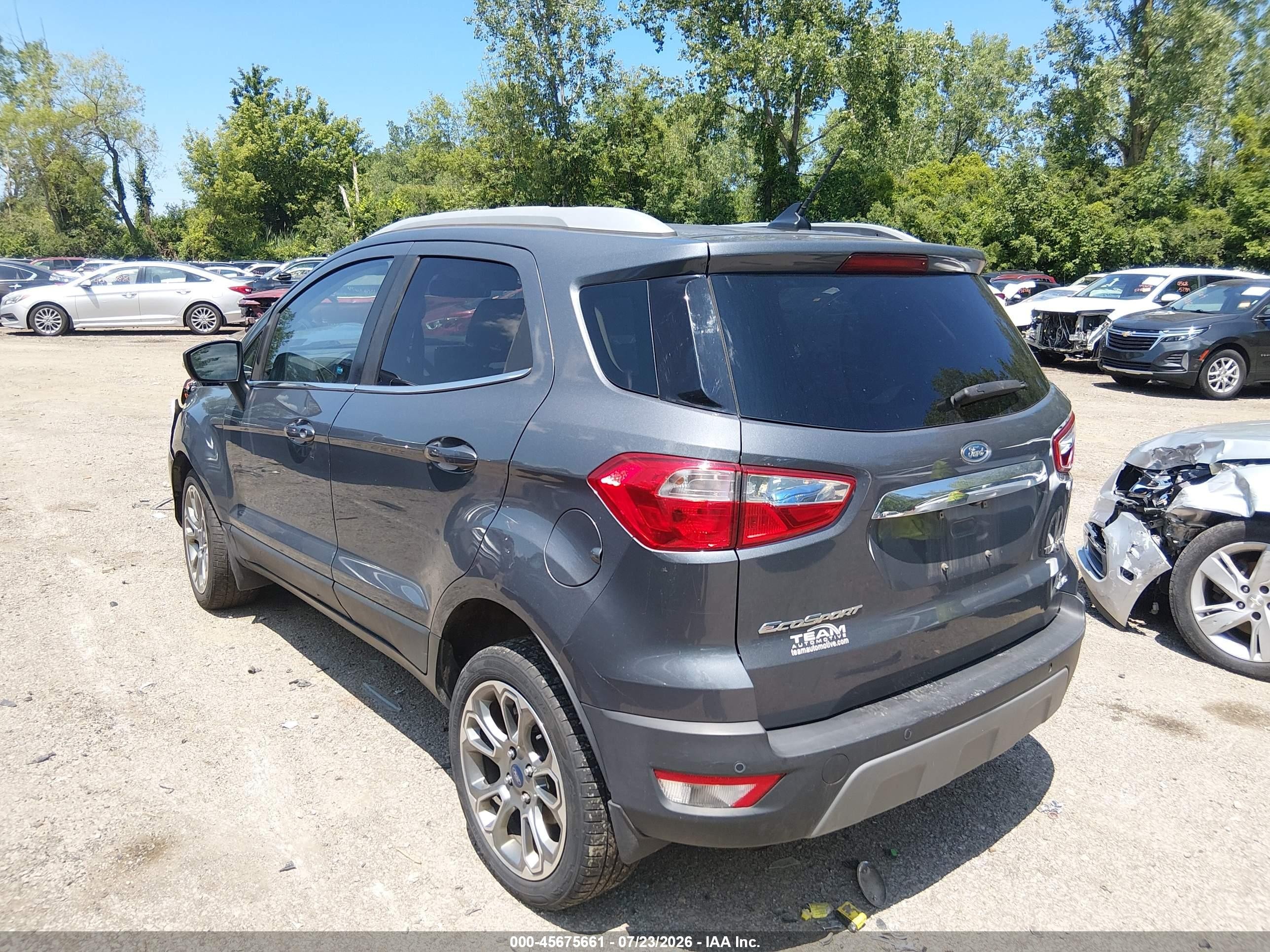 2018 Ford Ecosport Titanium Gray vin: MAJ6P1WL5JC159258