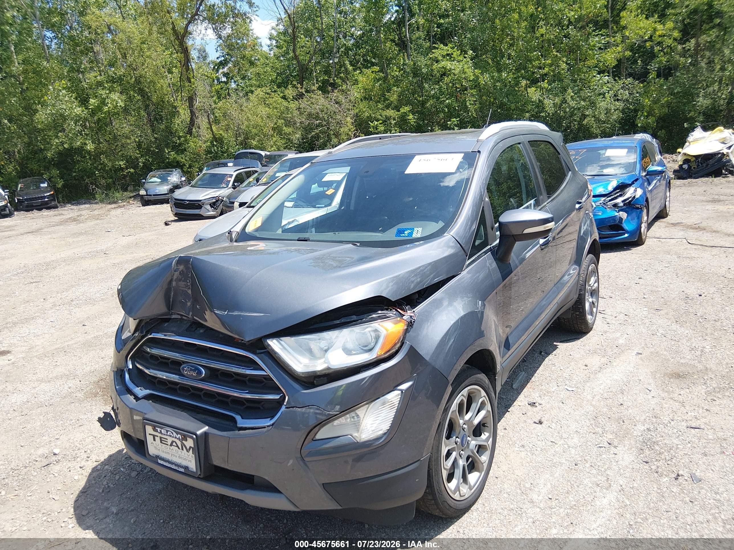 2018 Ford Ecosport Titanium Gray vin: MAJ6P1WL5JC159258
