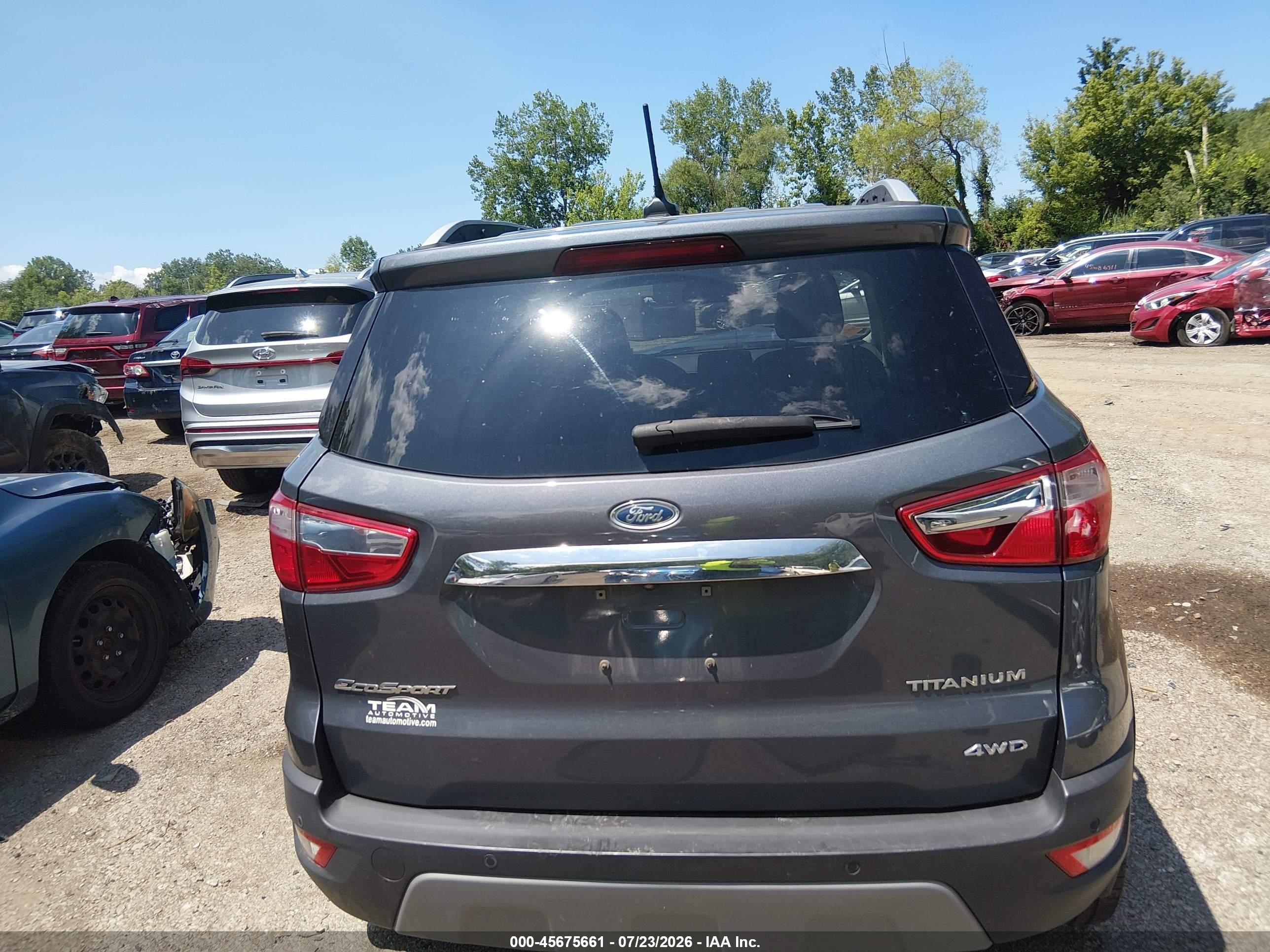 2018 Ford Ecosport Titanium Gray vin: MAJ6P1WL5JC159258