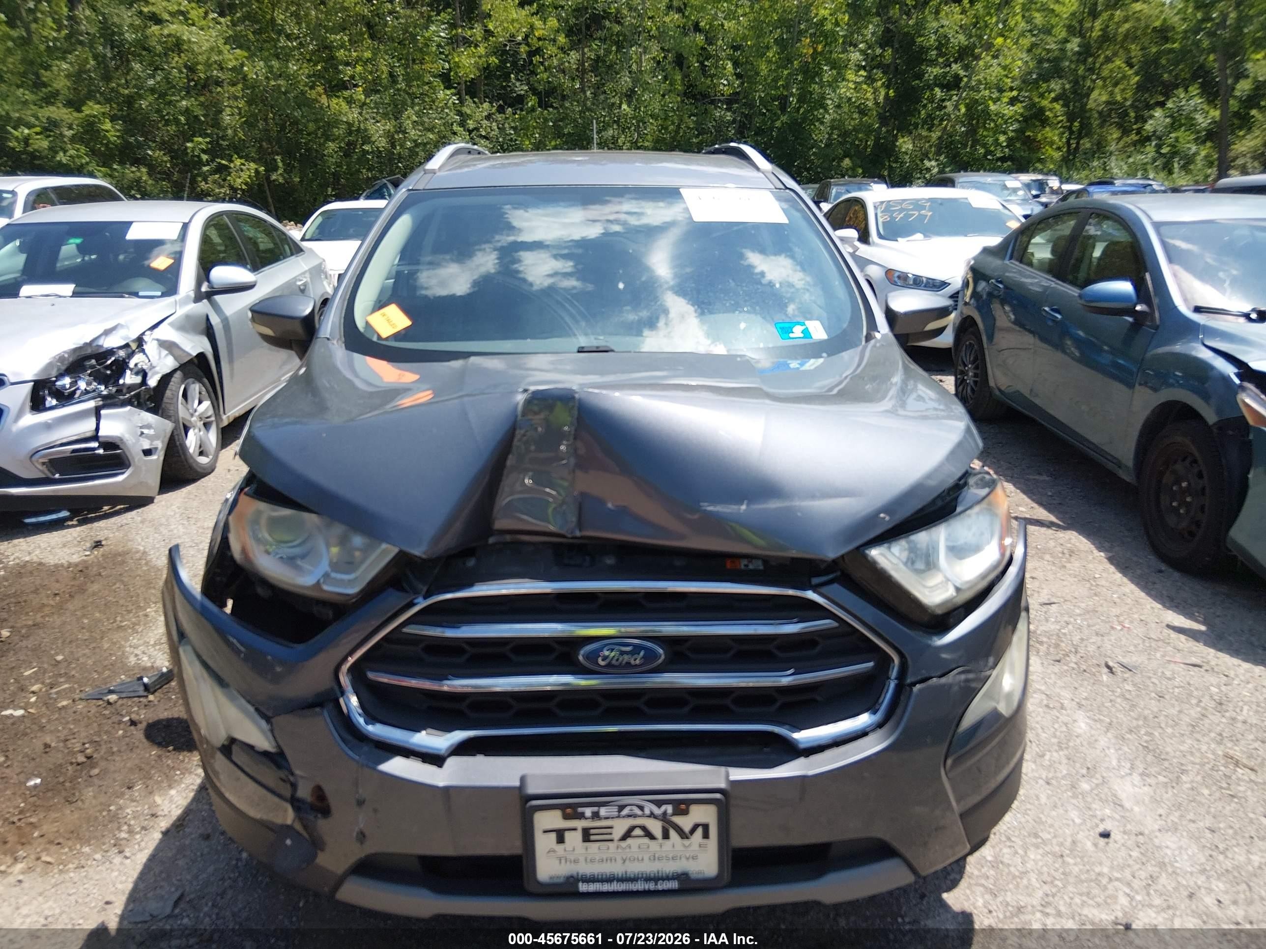 2018 Ford Ecosport Titanium Gray vin: MAJ6P1WL5JC159258
