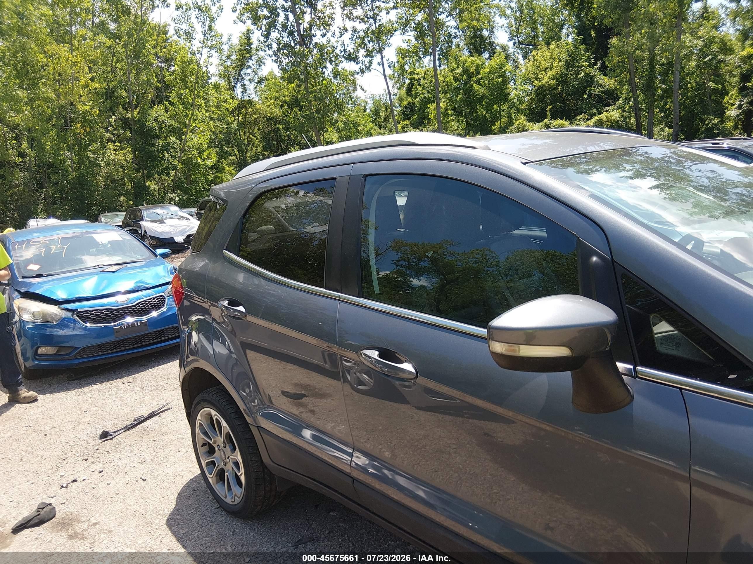 2018 Ford Ecosport Titanium Gray vin: MAJ6P1WL5JC159258