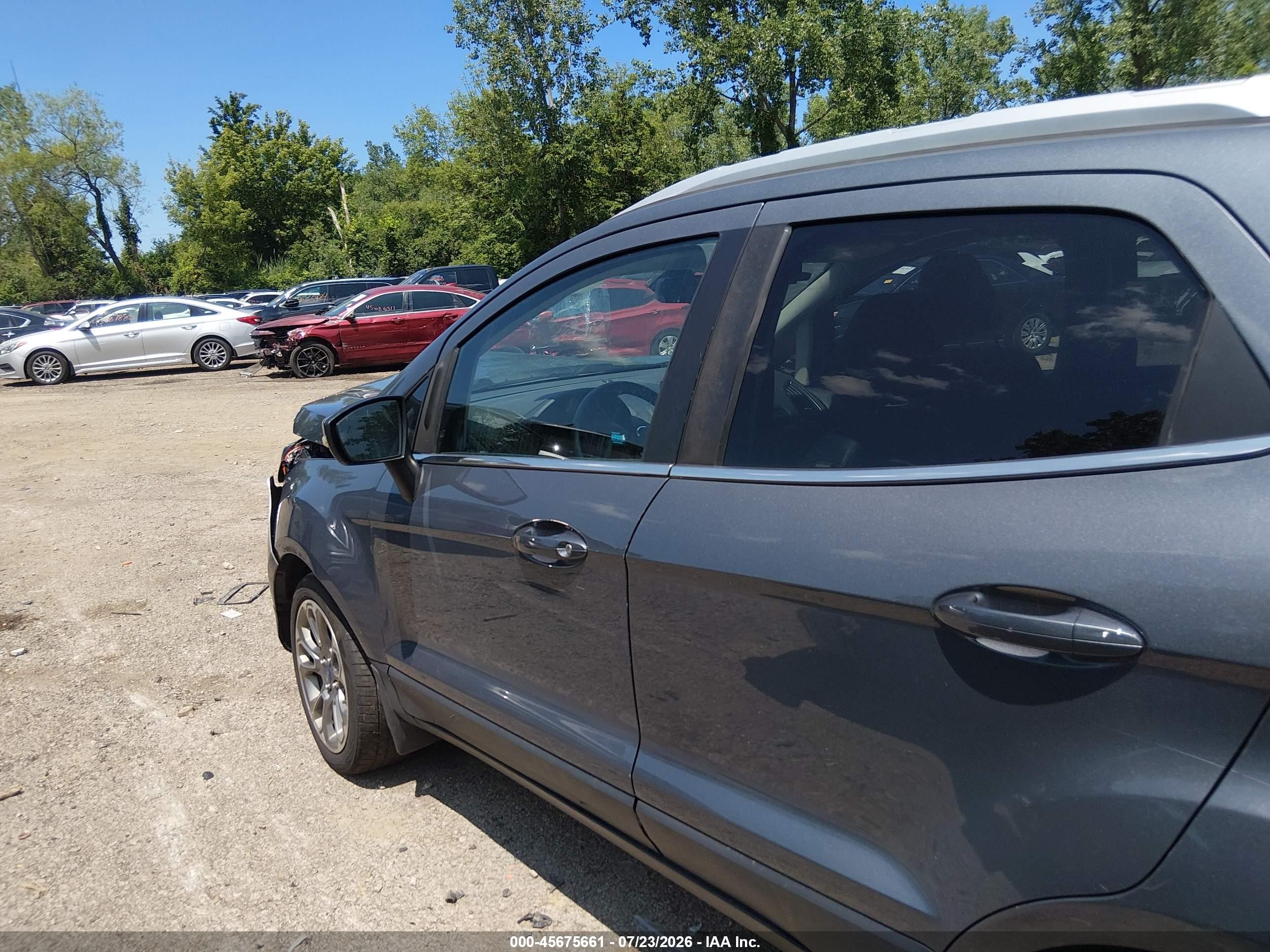 2018 Ford Ecosport Titanium Gray vin: MAJ6P1WL5JC159258