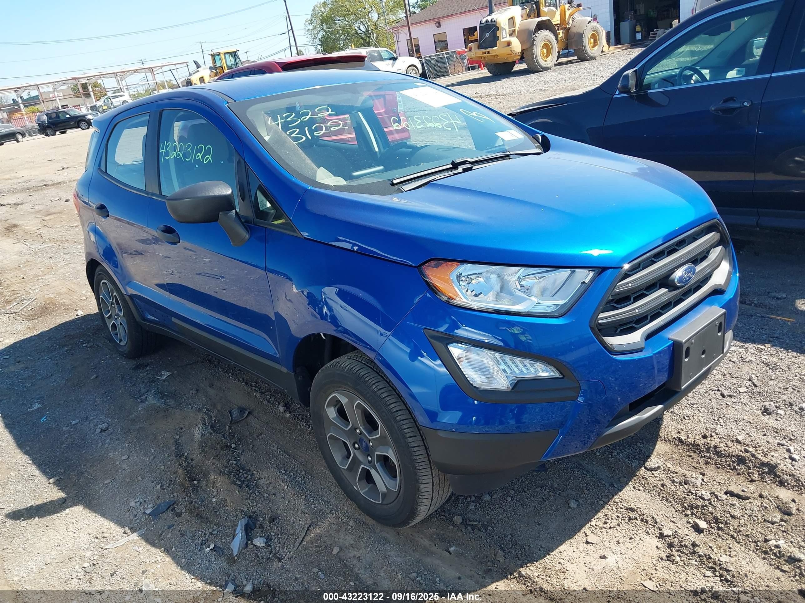 2022 Ford Ecosport S Blue vin: MAJ6S3FL0NC468927