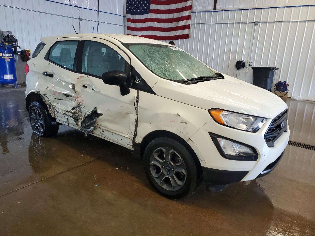 2022 Ford Ecosport S White vin: MAJ6S3FL3NC475855