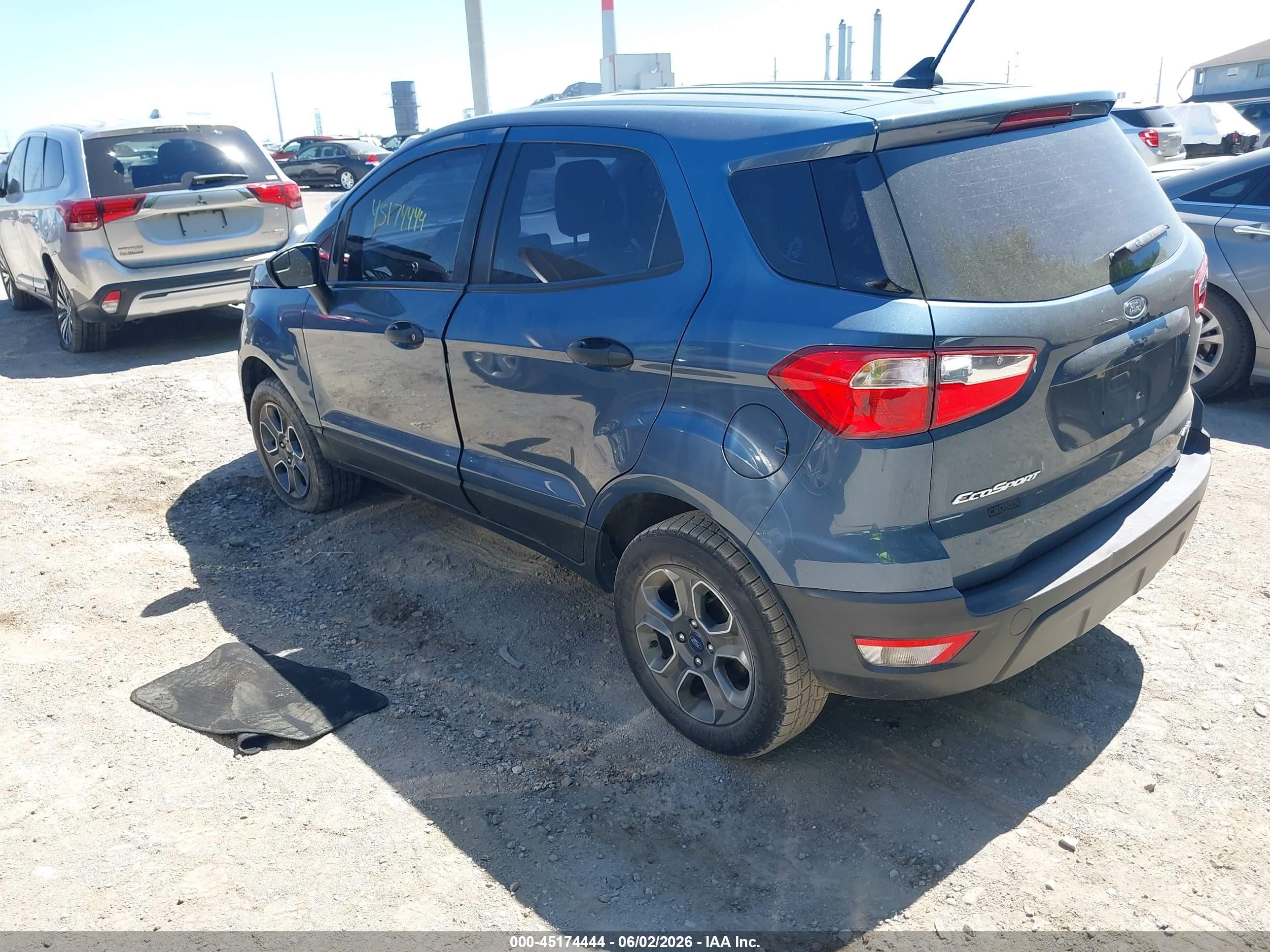 2021 Ford Ecosport S Синий vin: MAJ6S3FL5MC432133