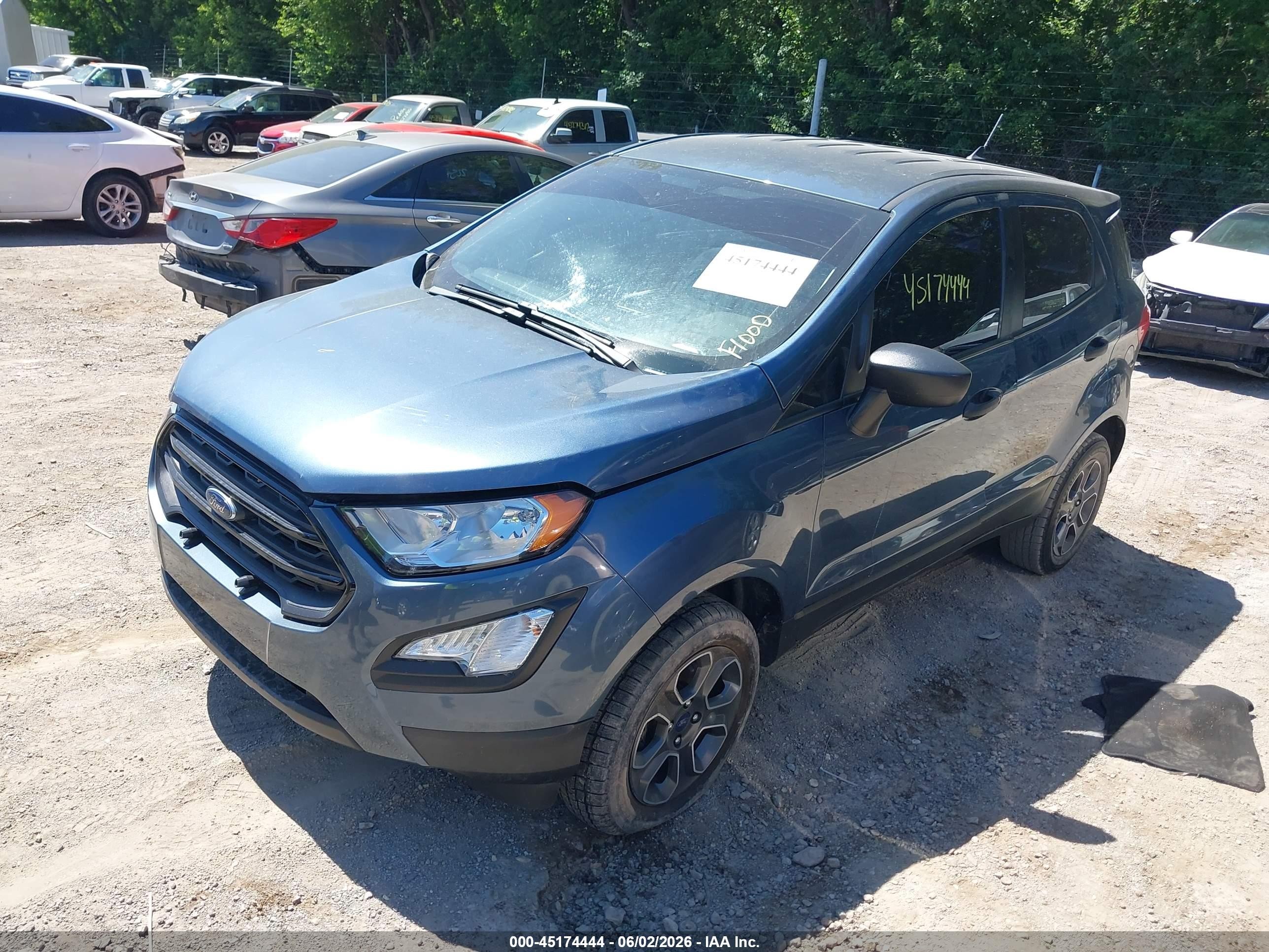 2021 Ford Ecosport S Синий vin: MAJ6S3FL5MC432133