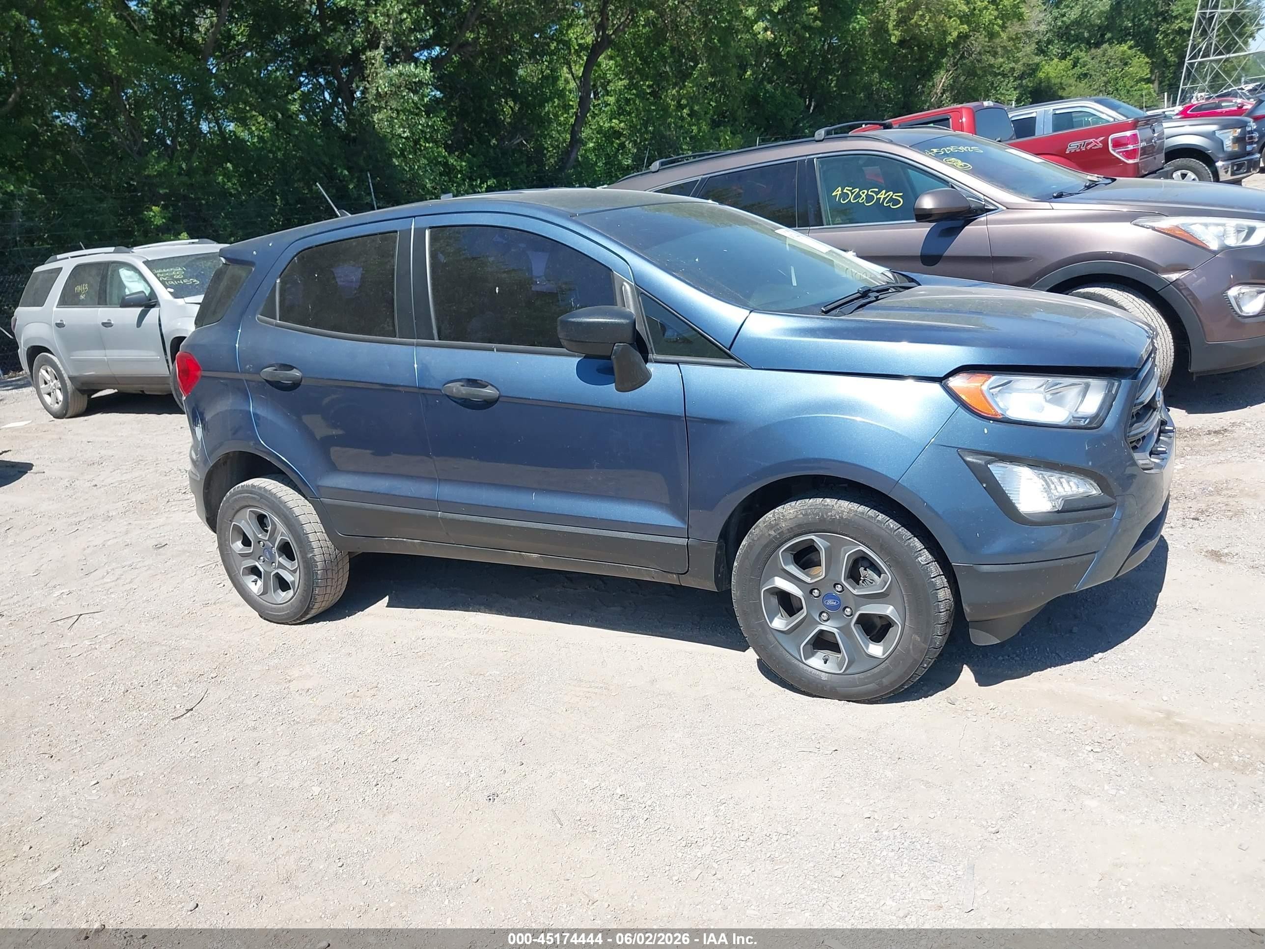 2021 Ford Ecosport S Синий vin: MAJ6S3FL5MC432133