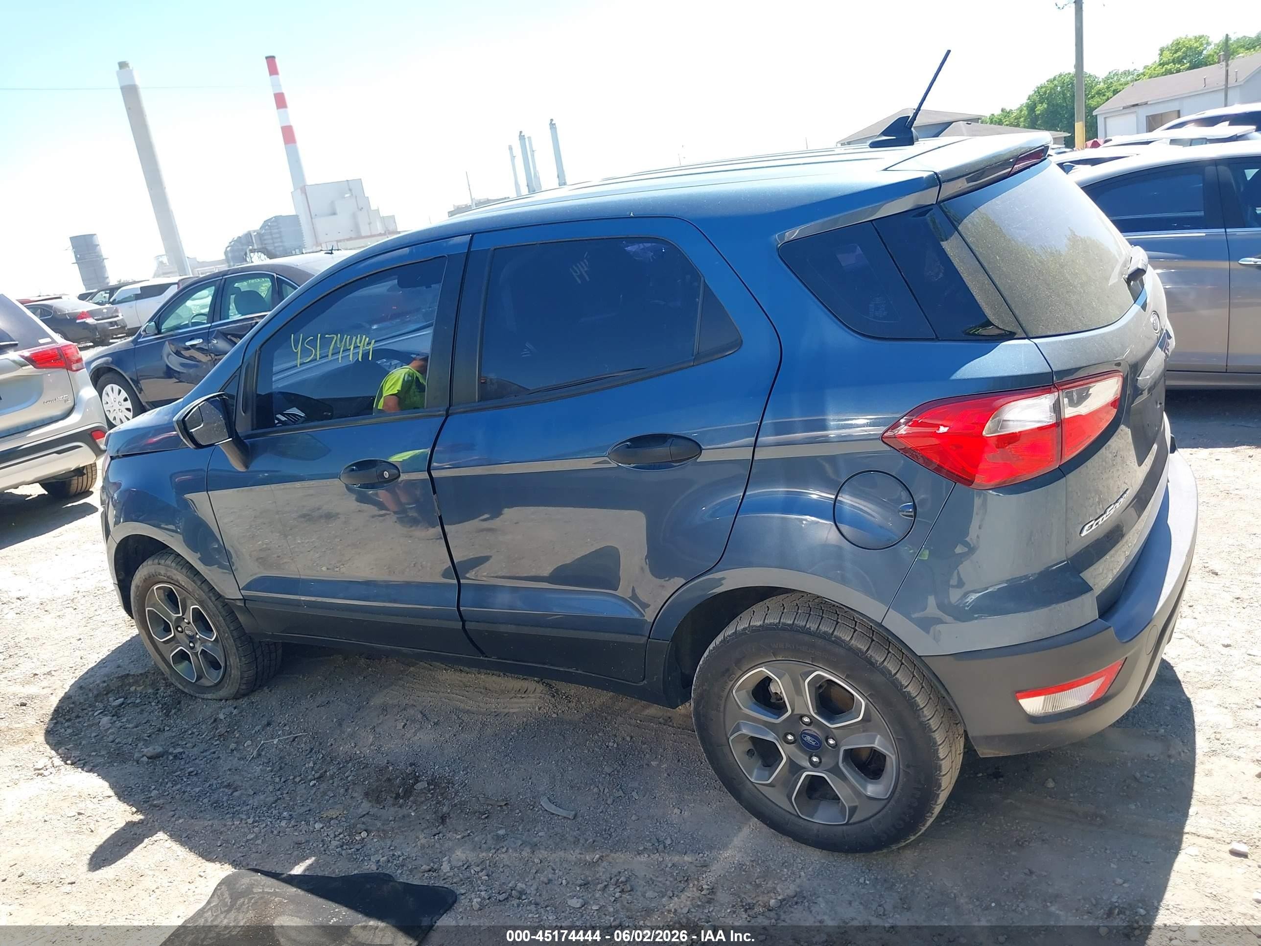 2021 Ford Ecosport S Синий vin: MAJ6S3FL5MC432133
