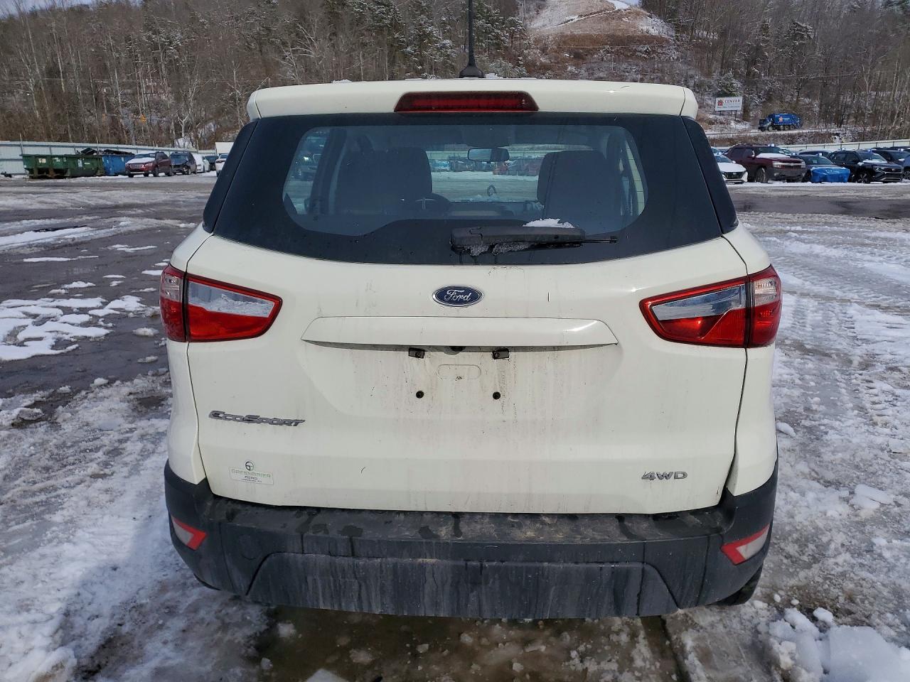 2020 Ford Ecosport S White vin: MAJ6S3FL8LC383590