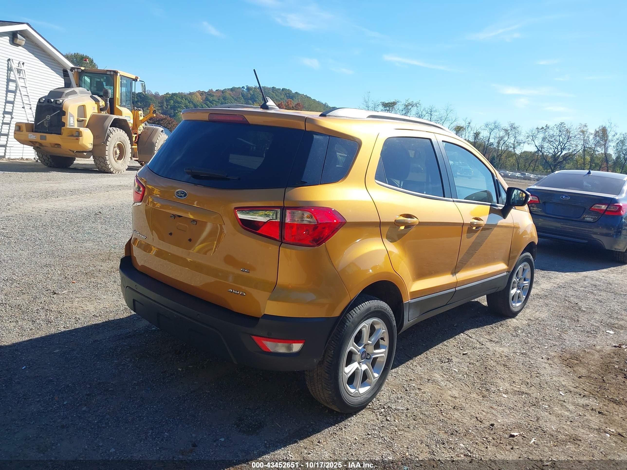 2022 Ford Ecosport Se Green vin: MAJ6S3GL1NC466635