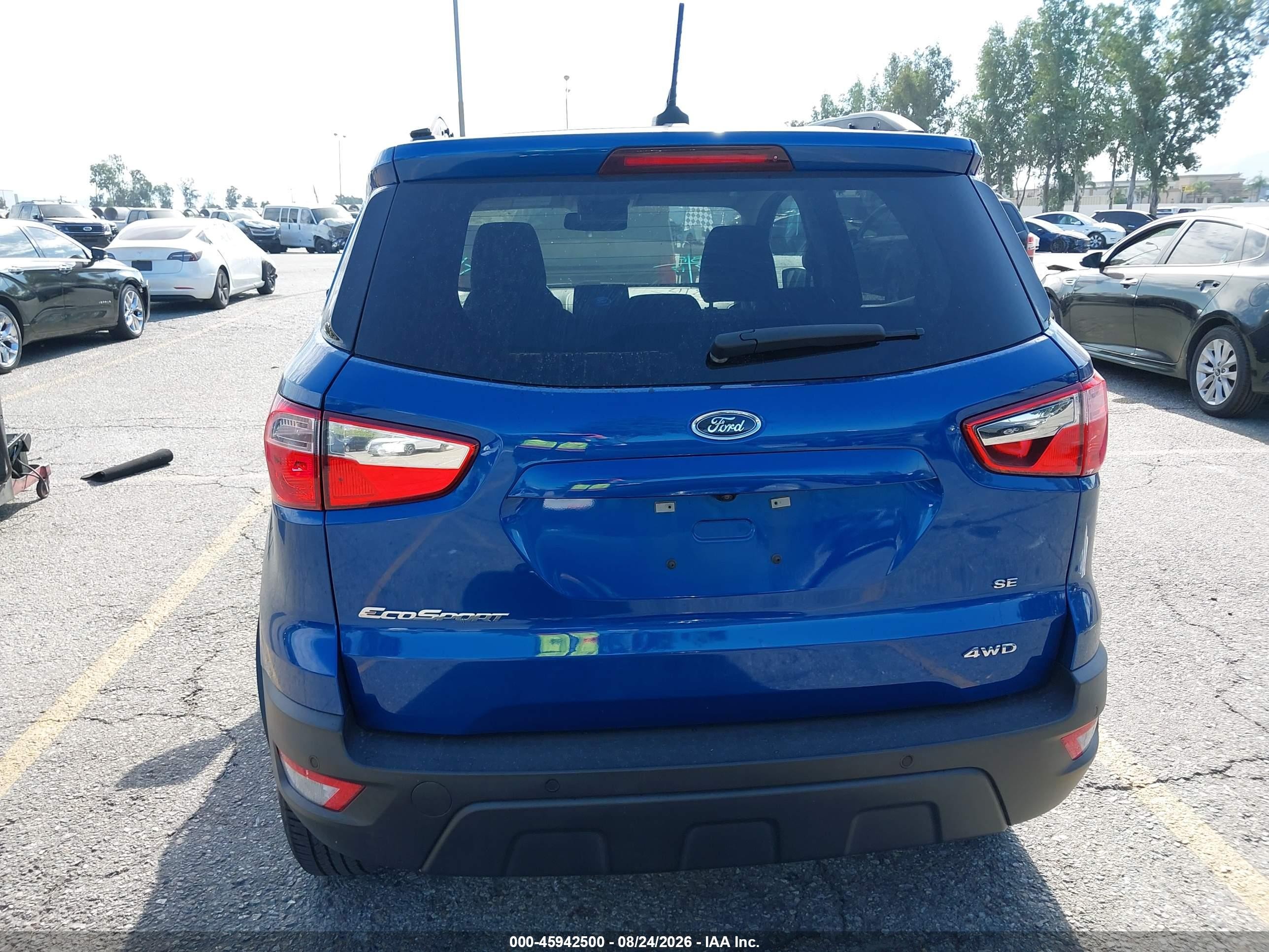 2020 Ford Ecosport Se Blue vin: MAJ6S3GLXLC346975