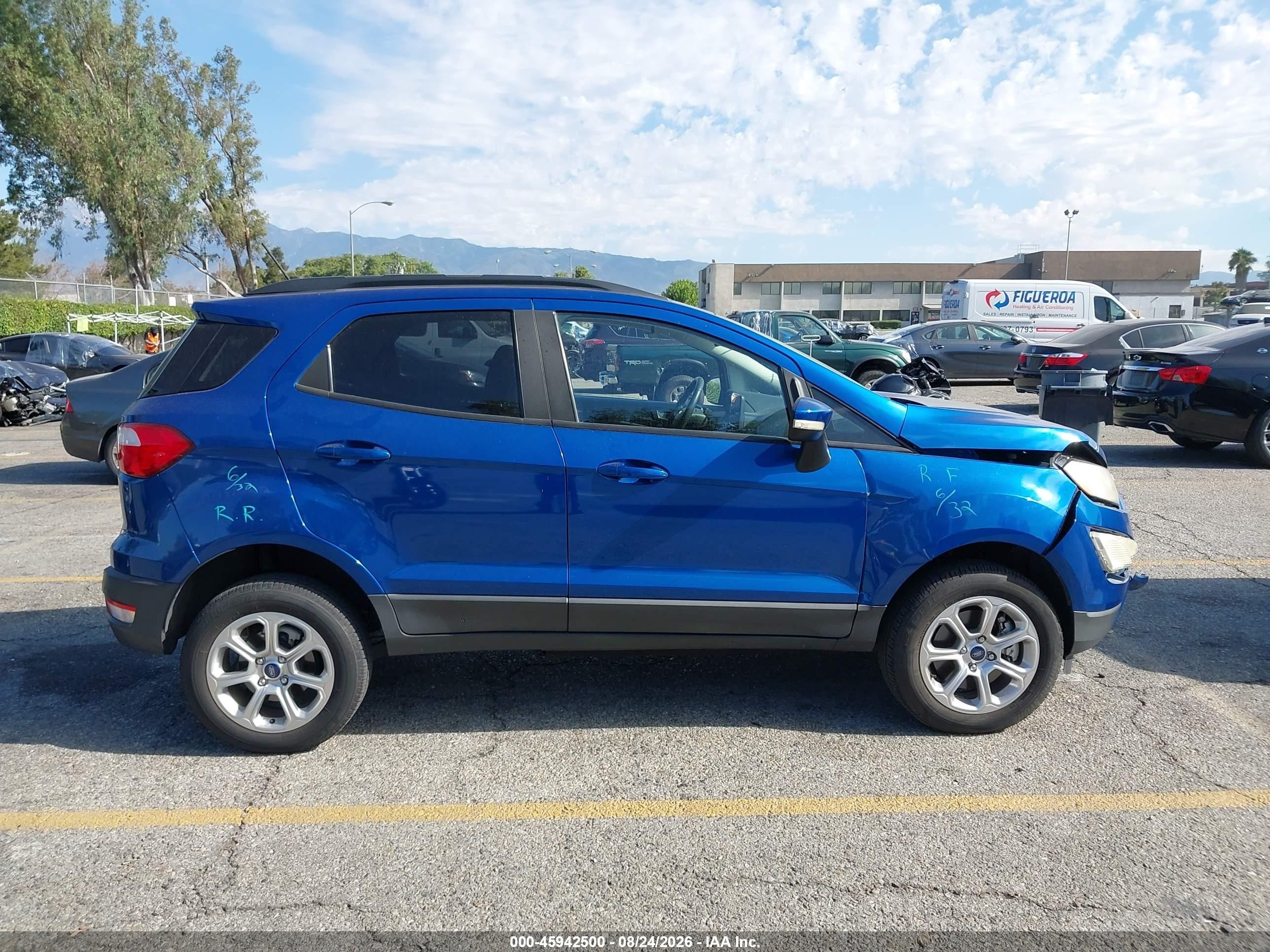 2020 Ford Ecosport Se Blue vin: MAJ6S3GLXLC346975