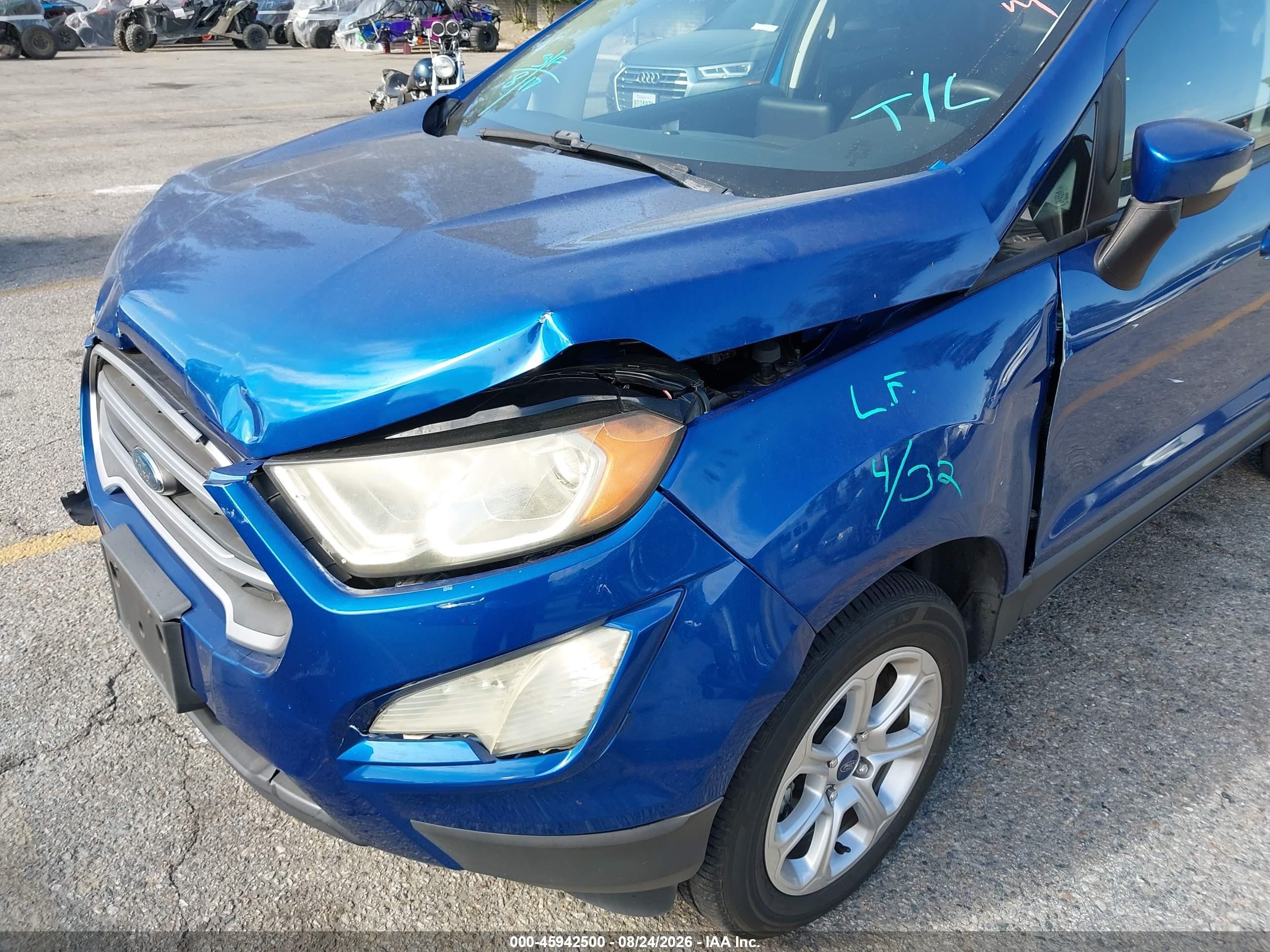 2020 Ford Ecosport Se Blue vin: MAJ6S3GLXLC346975