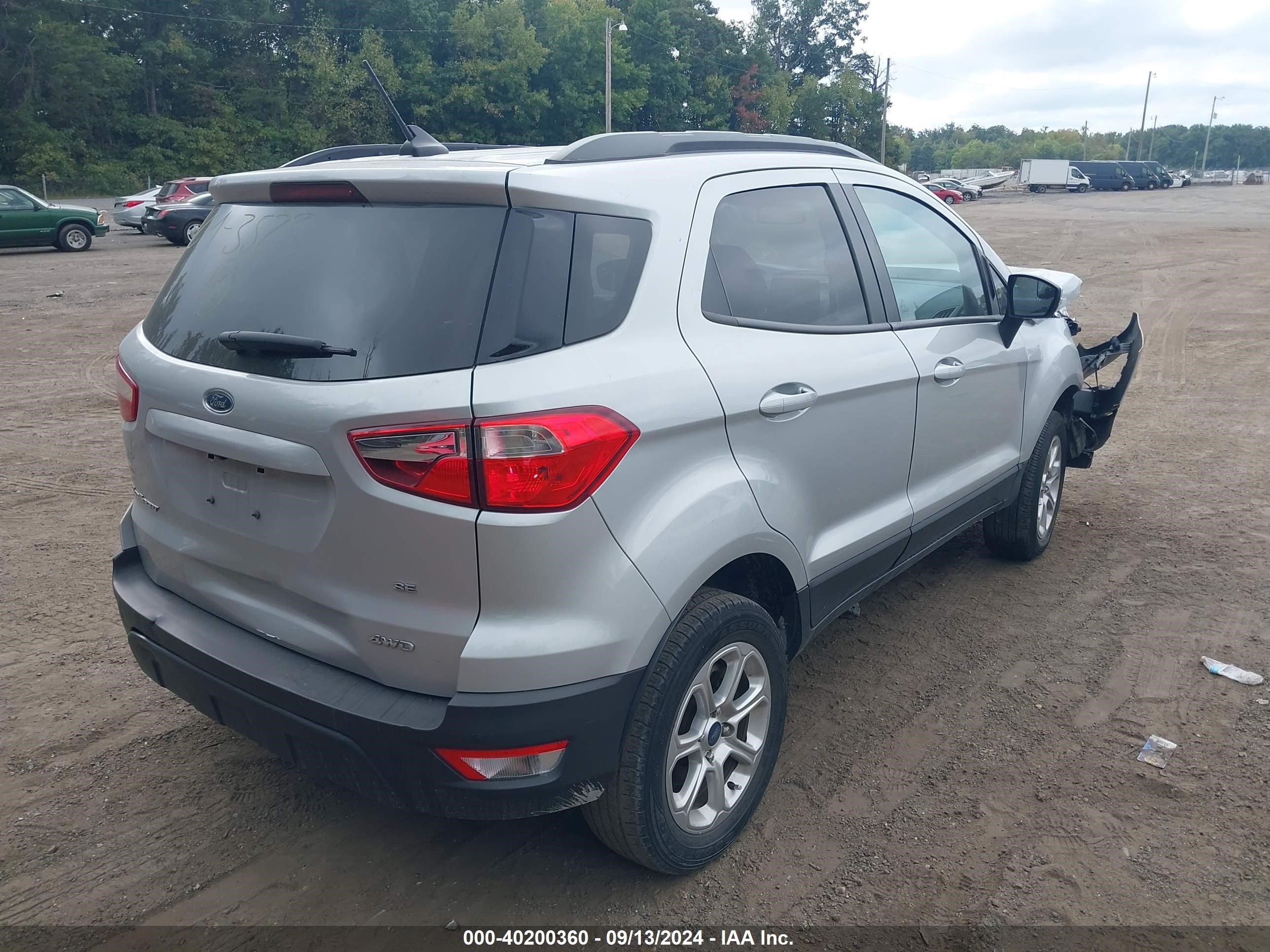 2021 Ford Ecosport Se Silver vin: MAJ6S3GLXMC402379