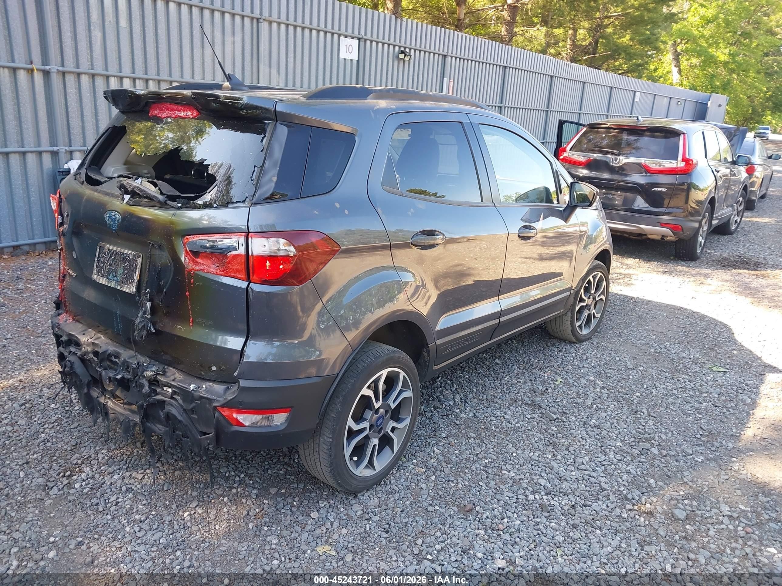 2020 Ford Ecosport Ses Gray vin: MAJ6S3JL3LC312689