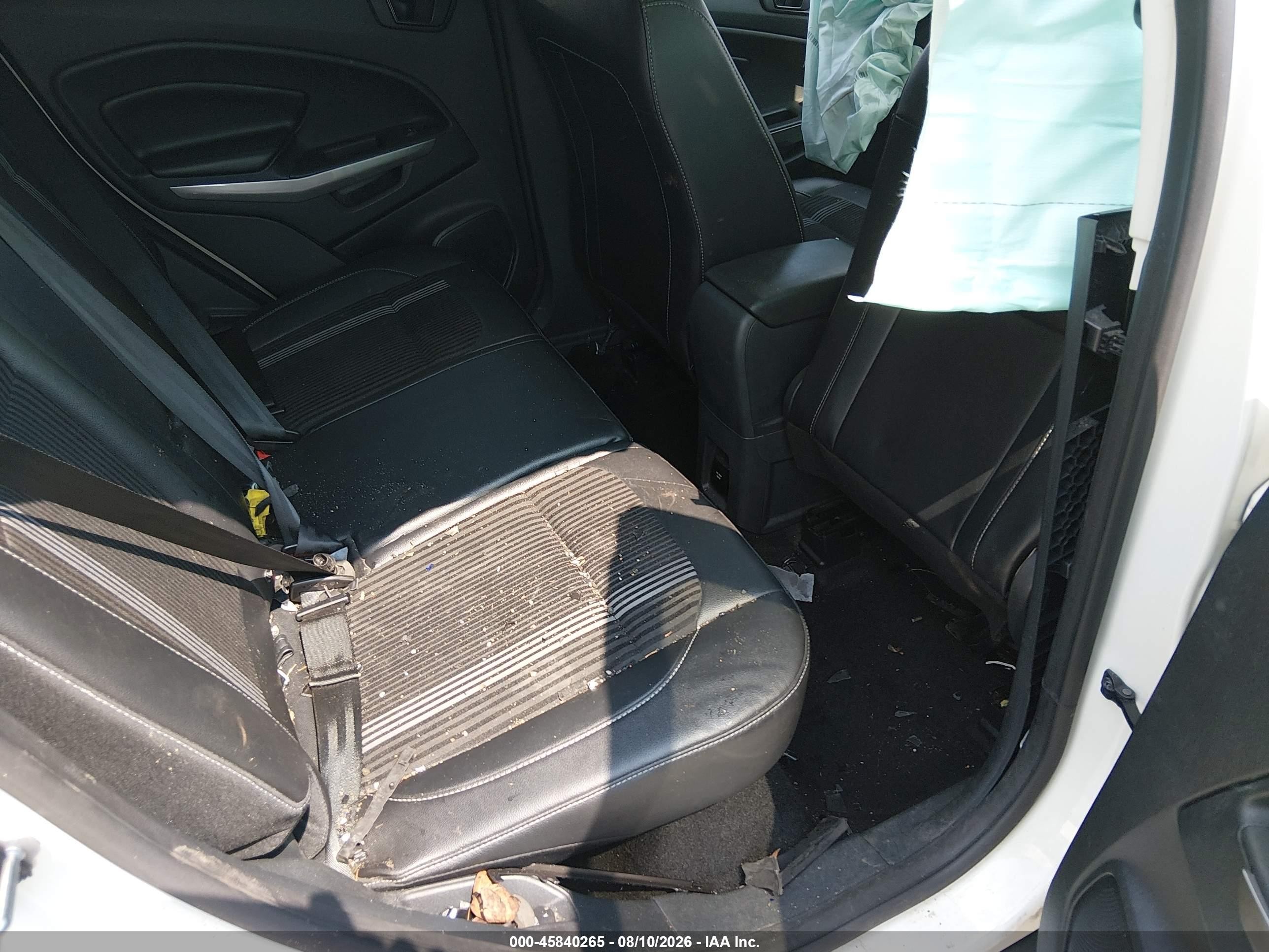 2020 Ford Ecosport Ses White vin: MAJ6S3JL5LC367807