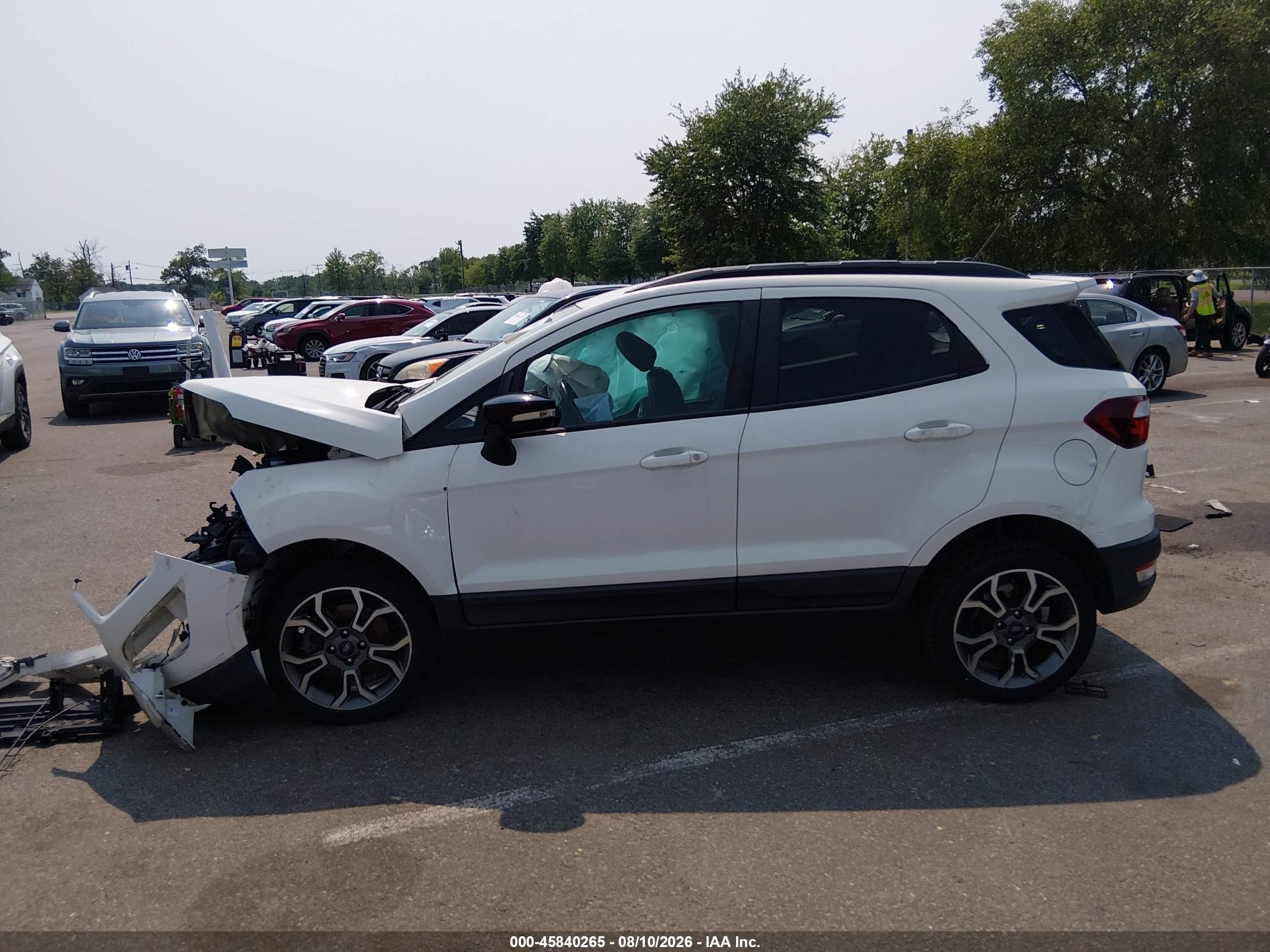 2020 Ford Ecosport Ses White vin: MAJ6S3JL5LC367807
