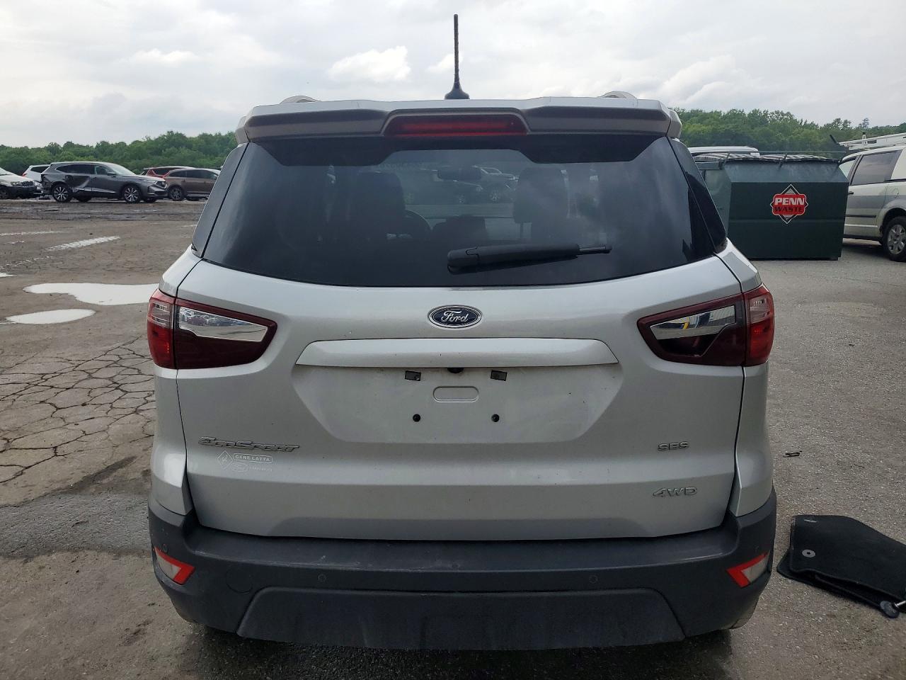 2019 Ford Ecosport Ses Silver vin: MAJ6S3JL7KC253161